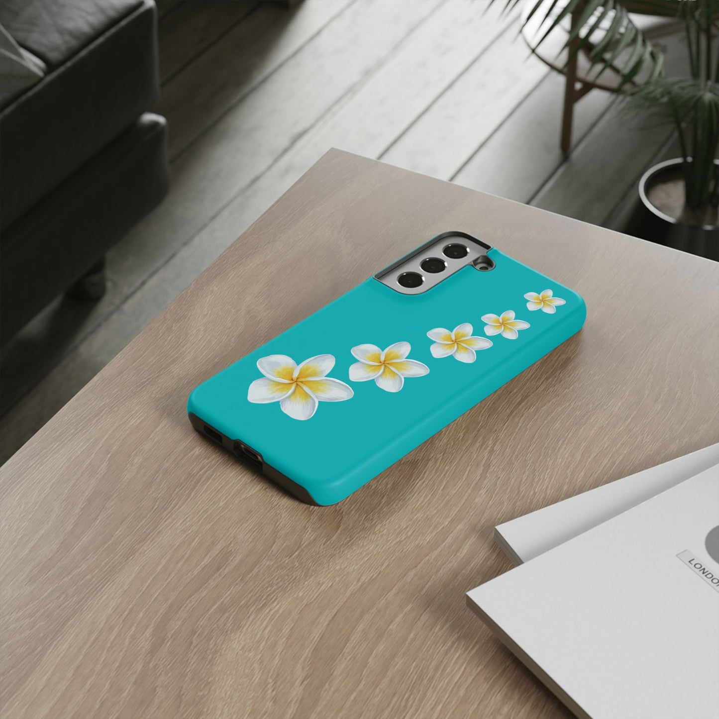 Flower Me Blue Durable Phone Case