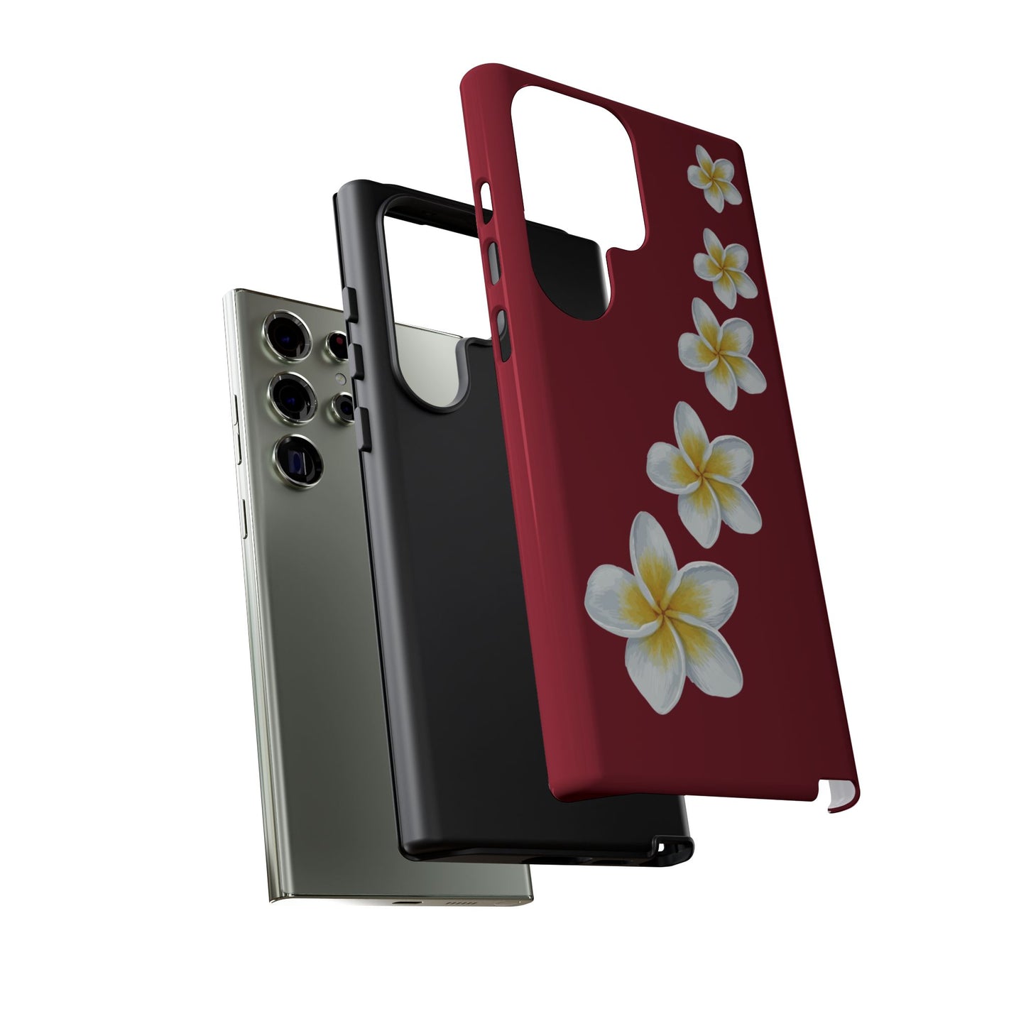 Flower Me Burgundy Durable Phone Case