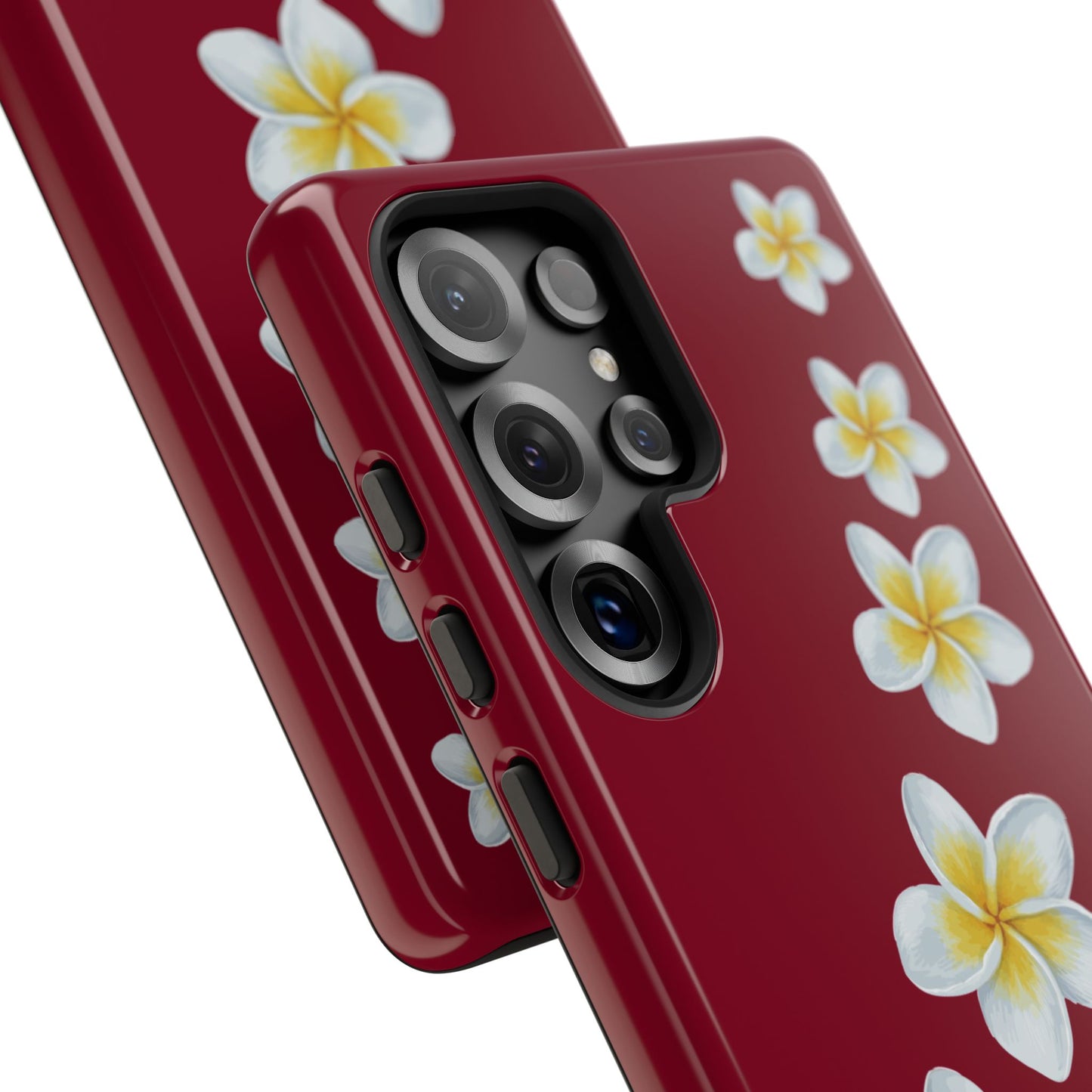 Flower Me Burgundy Durable Phone Case