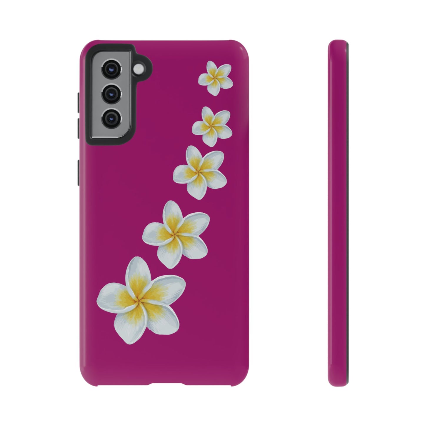 Flower Me Fuchsia Durable Phone Case