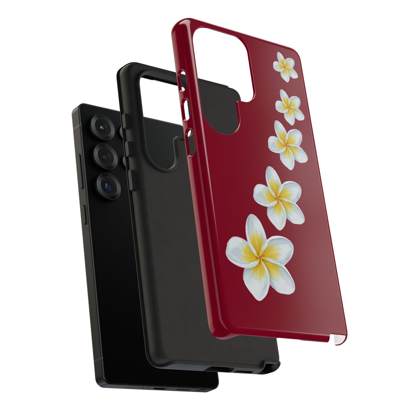 Flower Me Burgundy Durable Phone Case