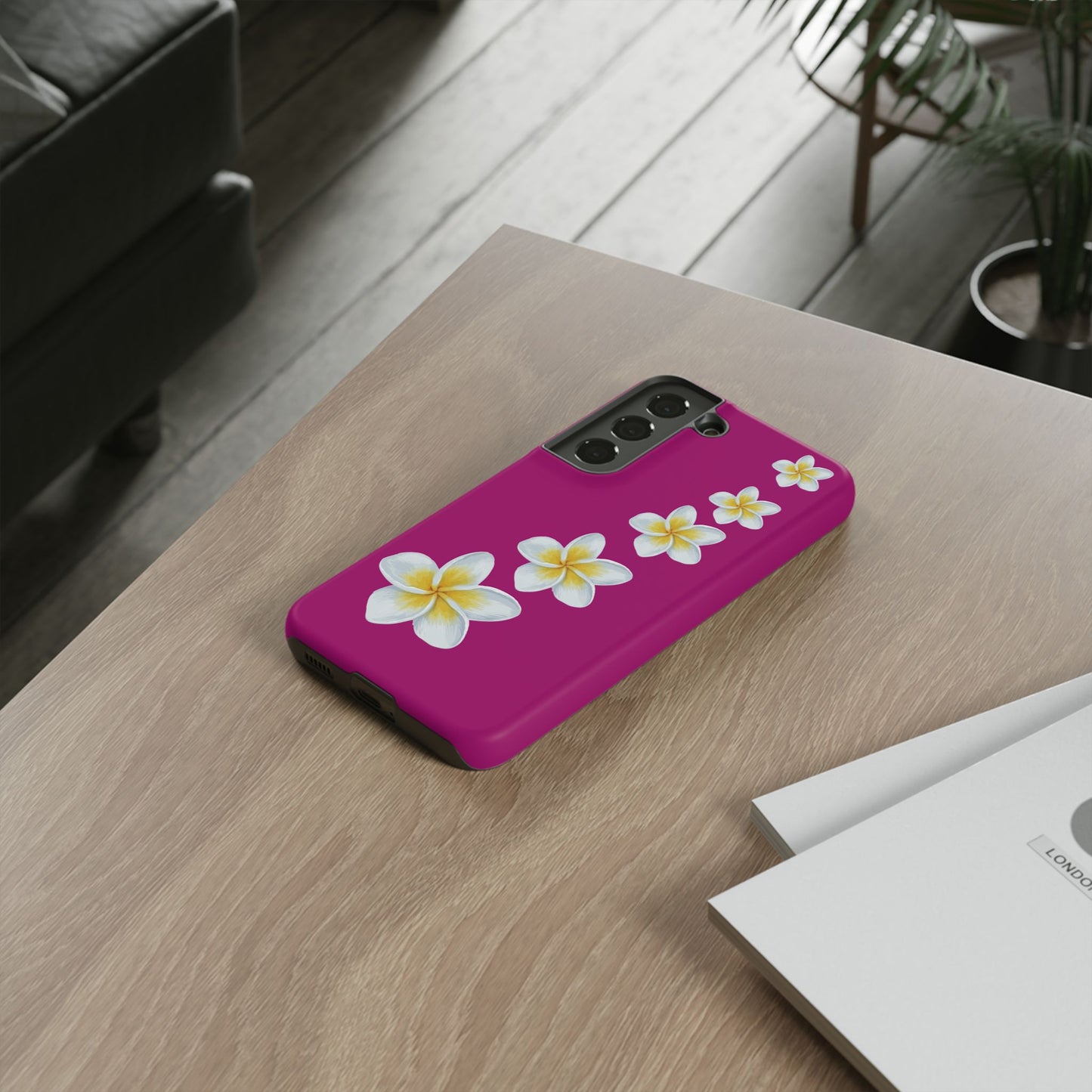 Flower Me Fuchsia Durable Phone Case