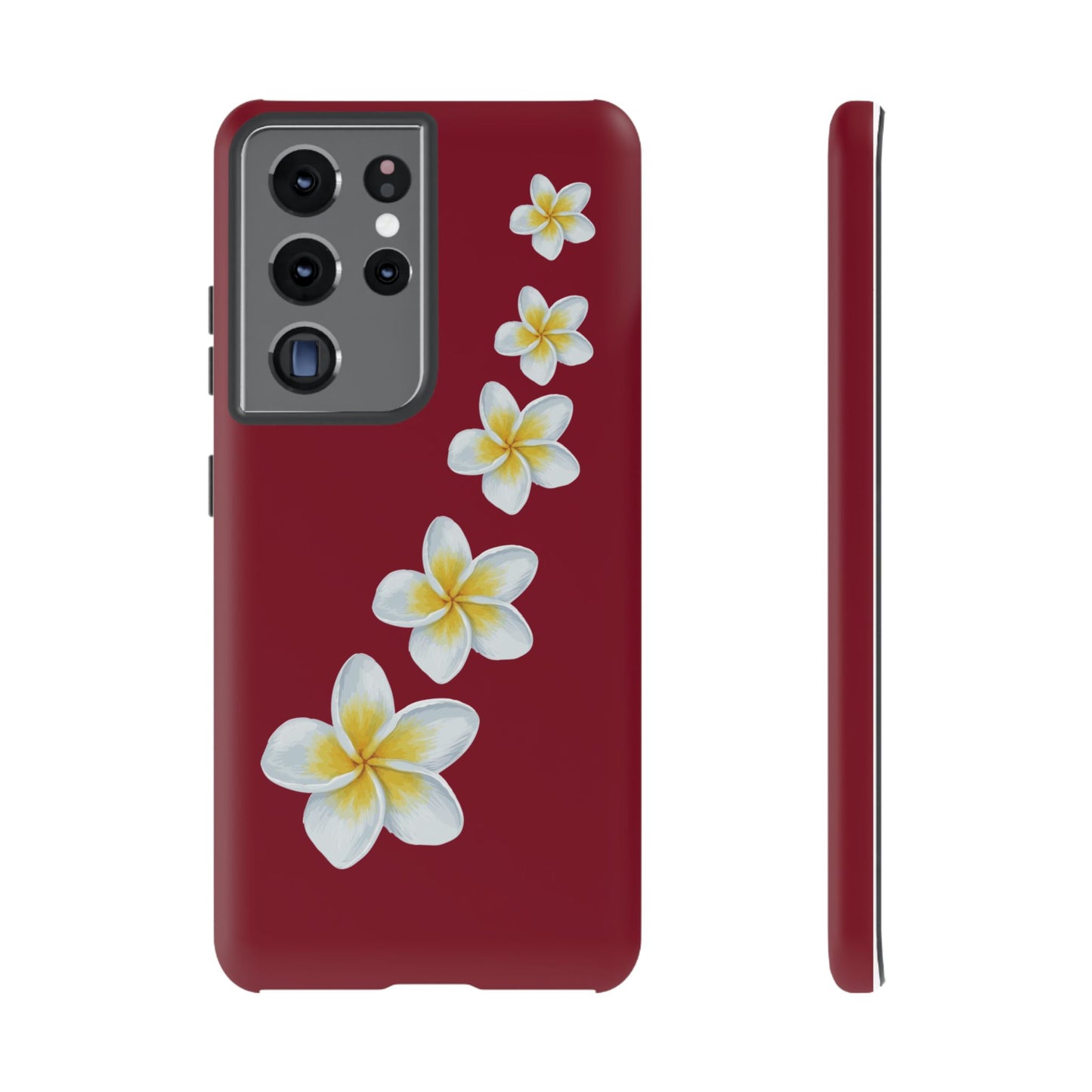 Flower Me Burgundy Durable Phone Case