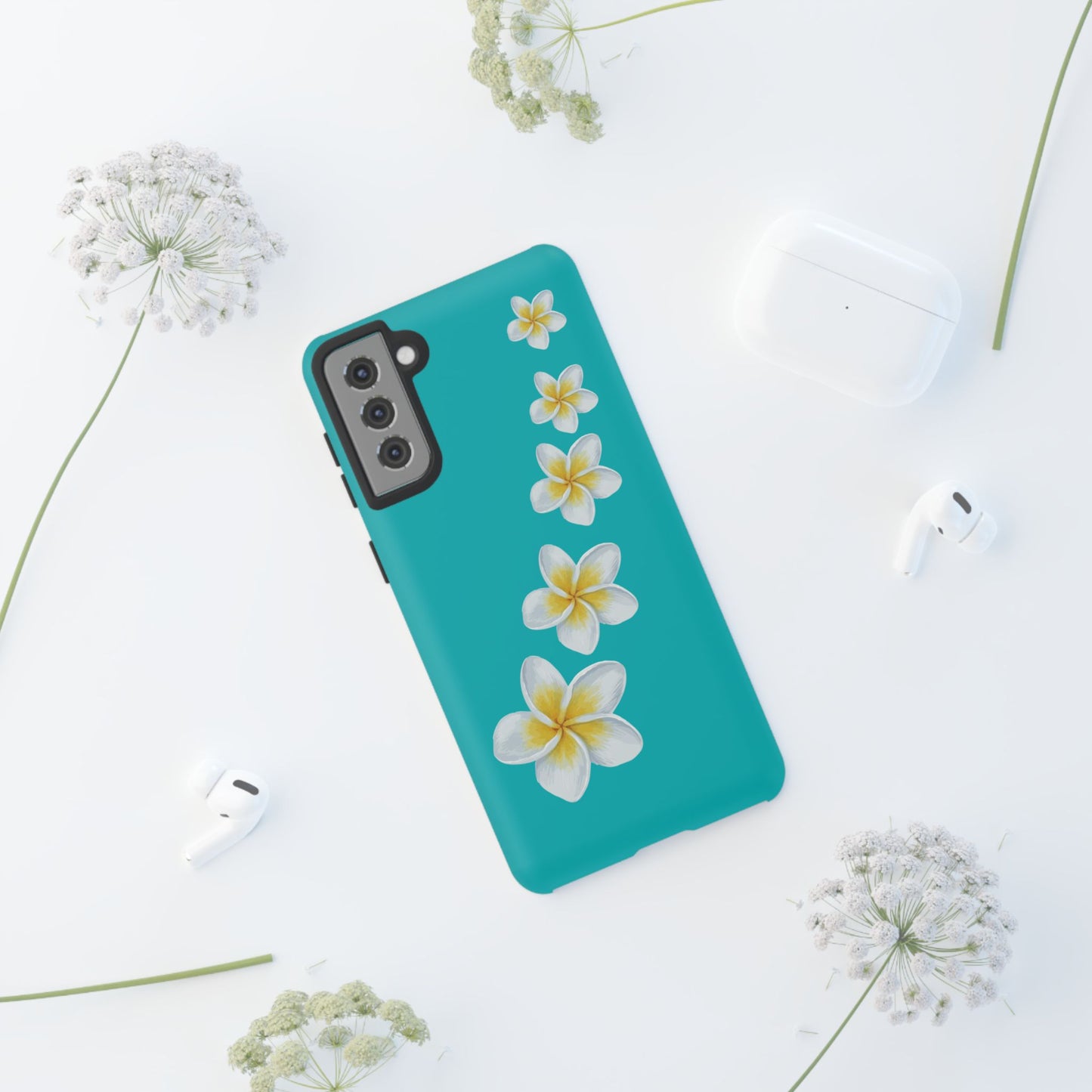 Flower Me Blue Durable Phone Case