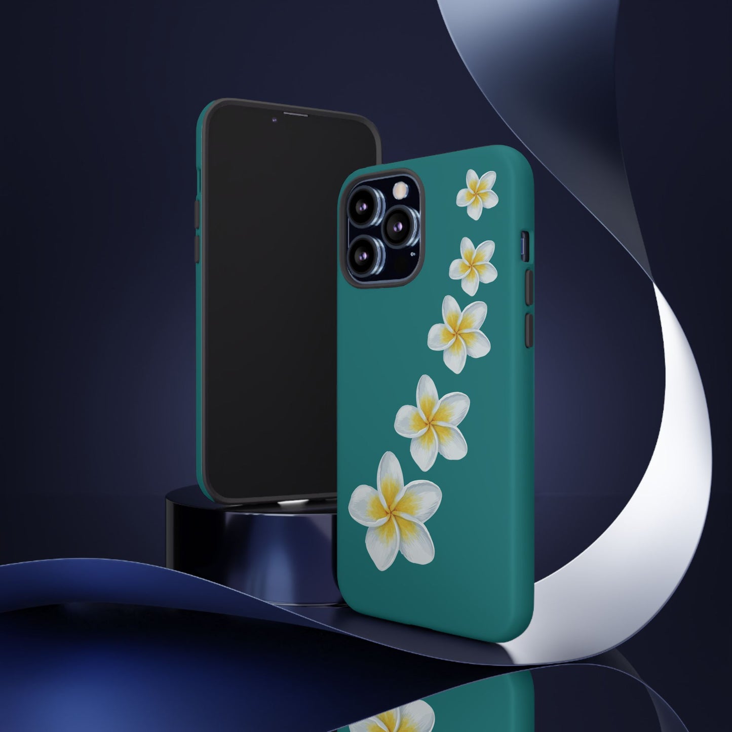 Flower Me Teal Durable Phone Case