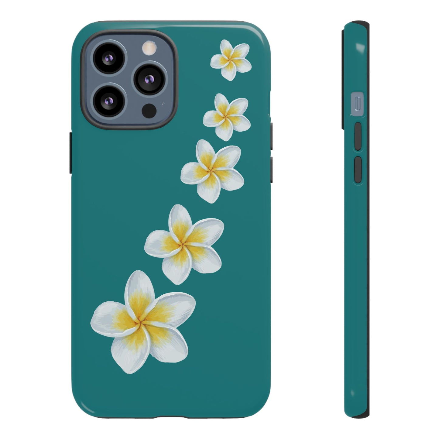 Flower Me Teal Durable Phone Case