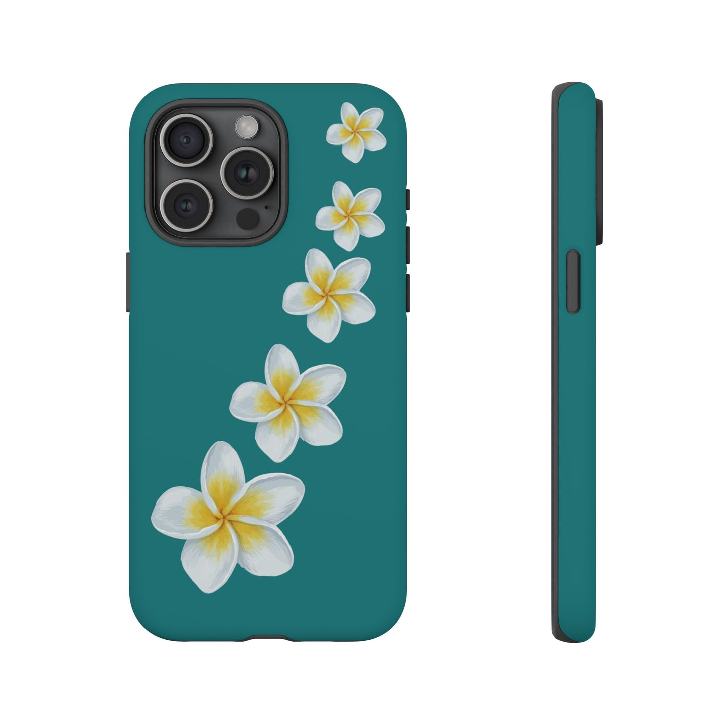 Flower Me Teal Durable Phone Case