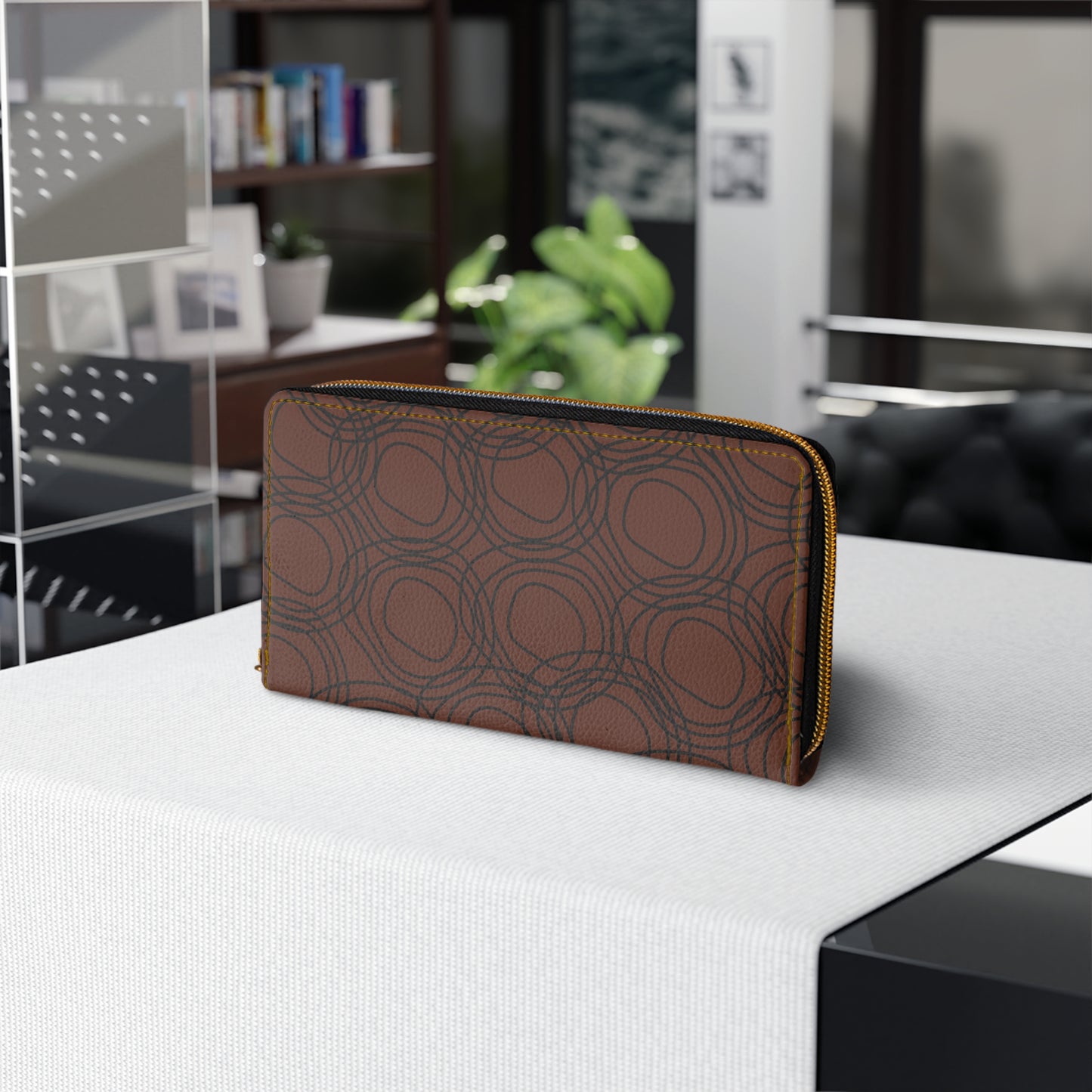 Chic Zipper Wallet in Cinnamon