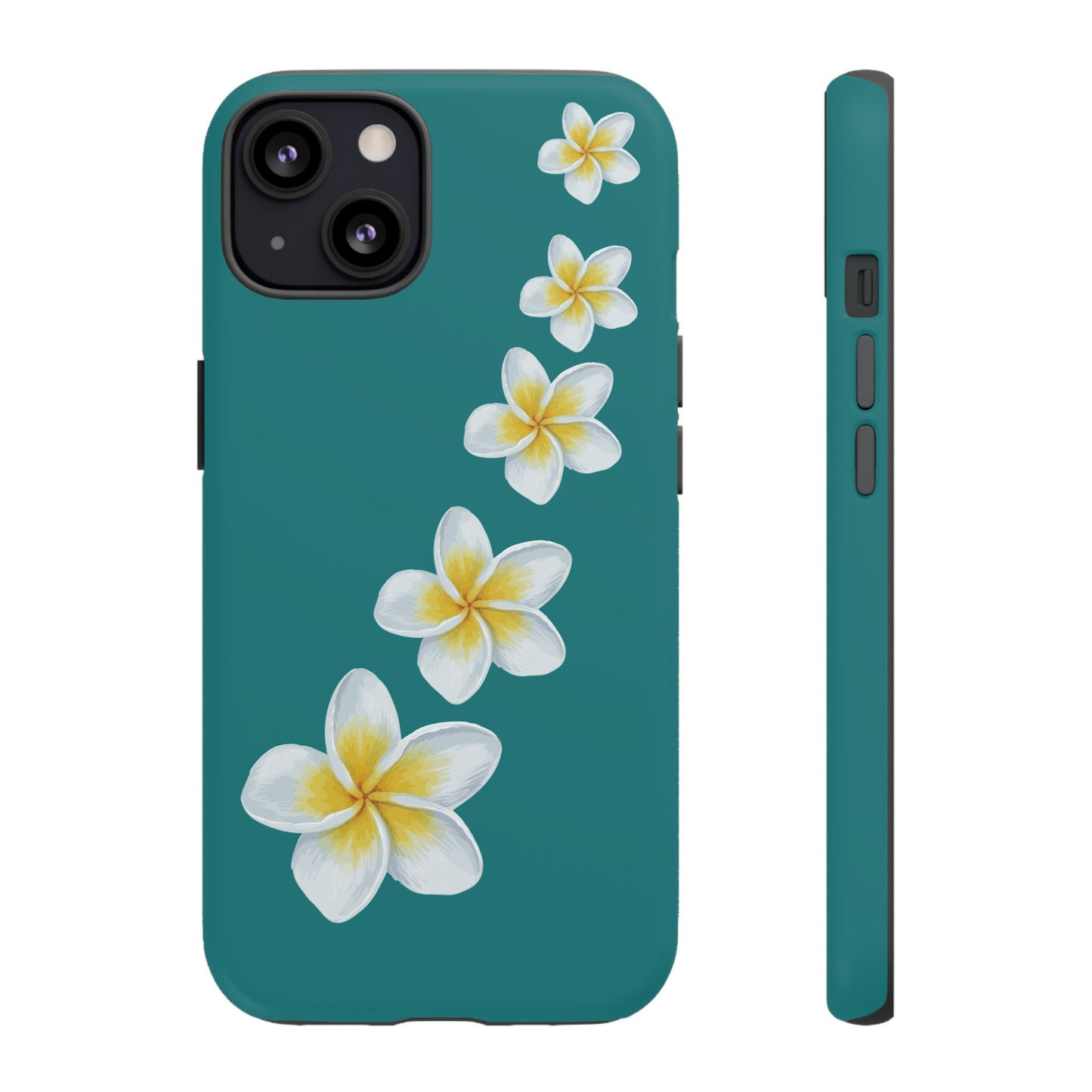 Flower Me Teal Durable Phone Case