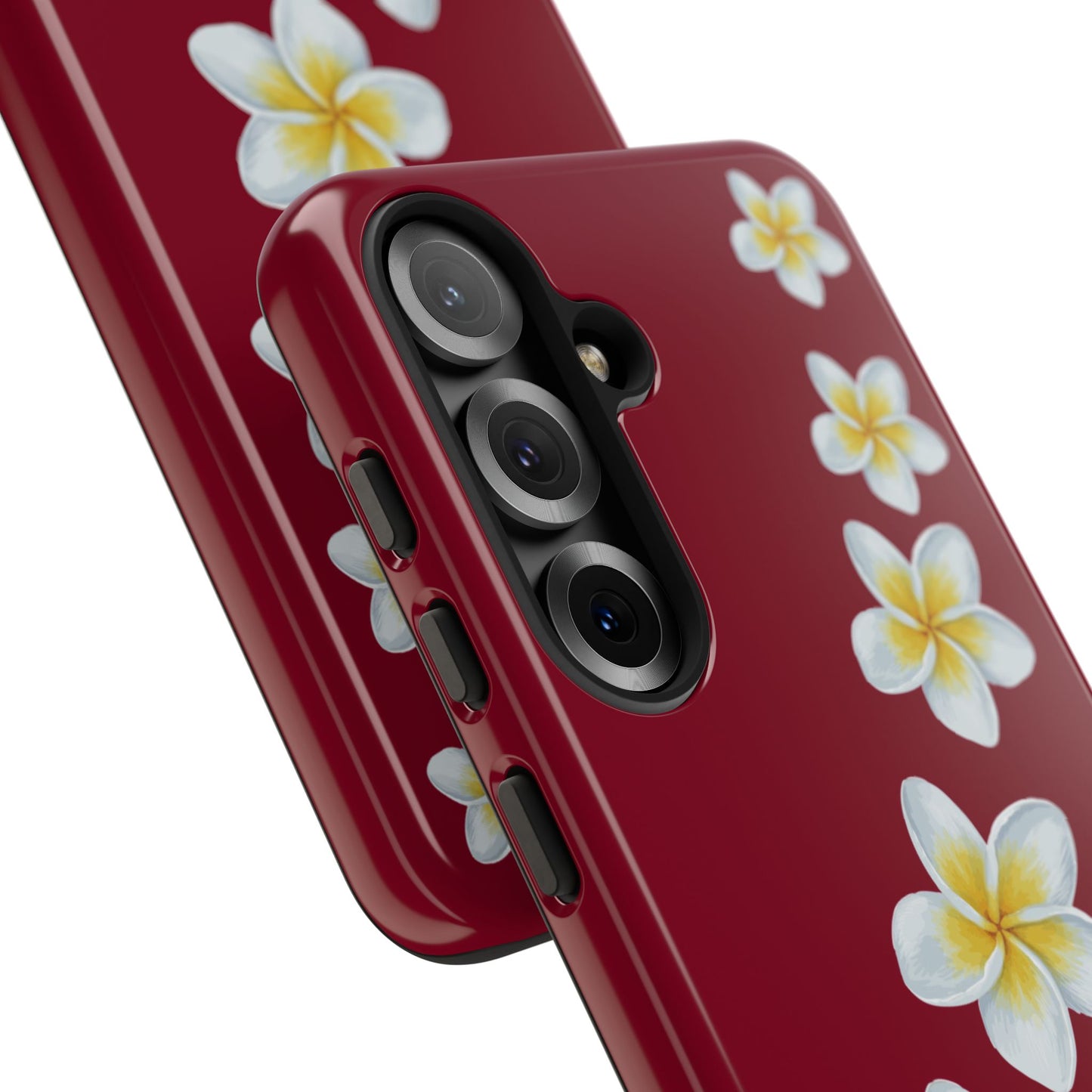 Flower Me Burgundy Durable Phone Case
