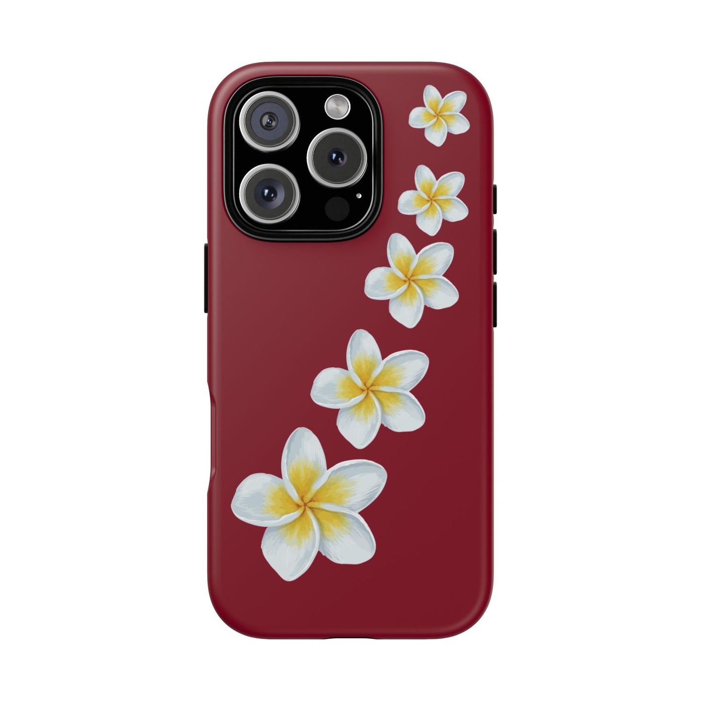 Flower Me Burgundy Durable Phone Case