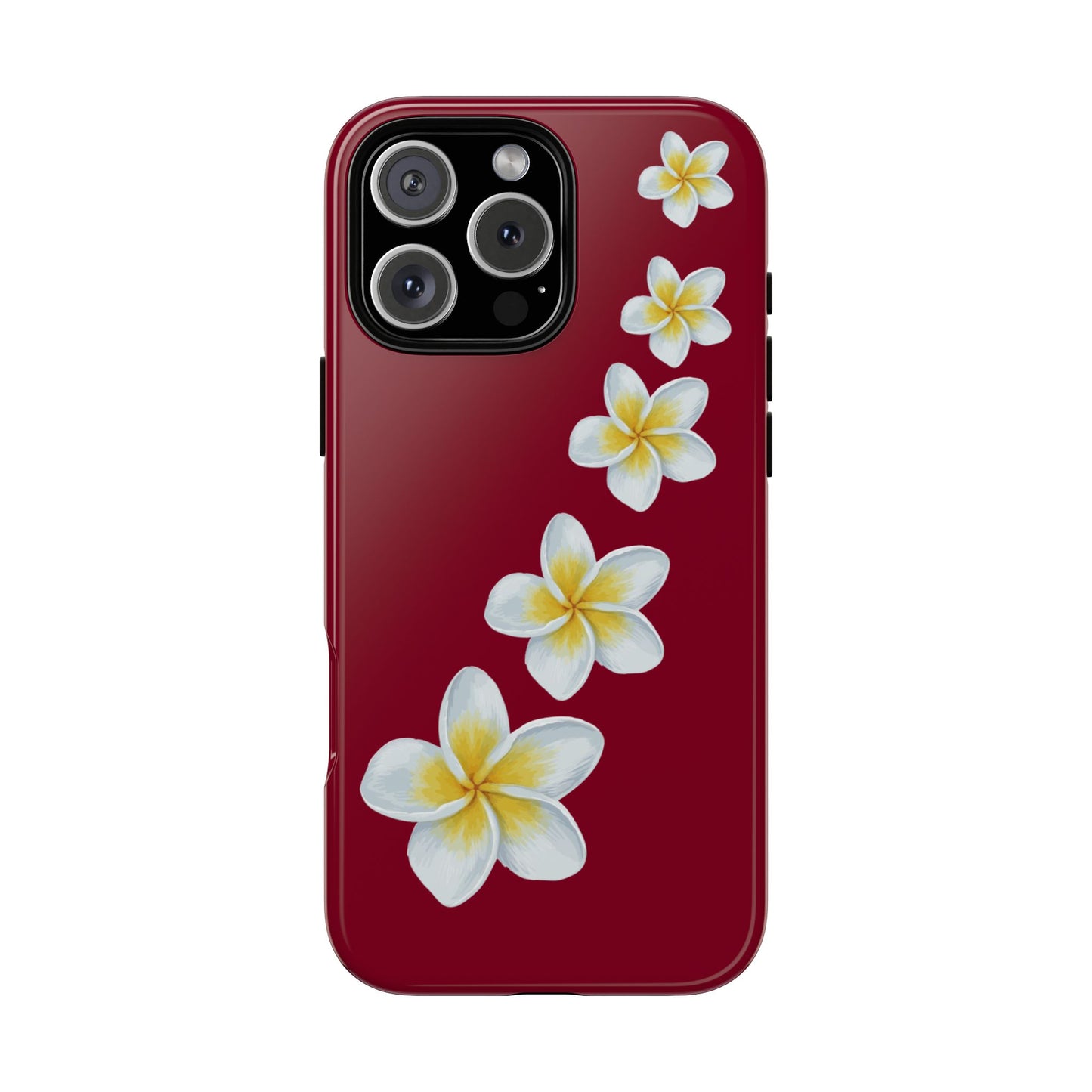 Flower Me Burgundy Durable Phone Case