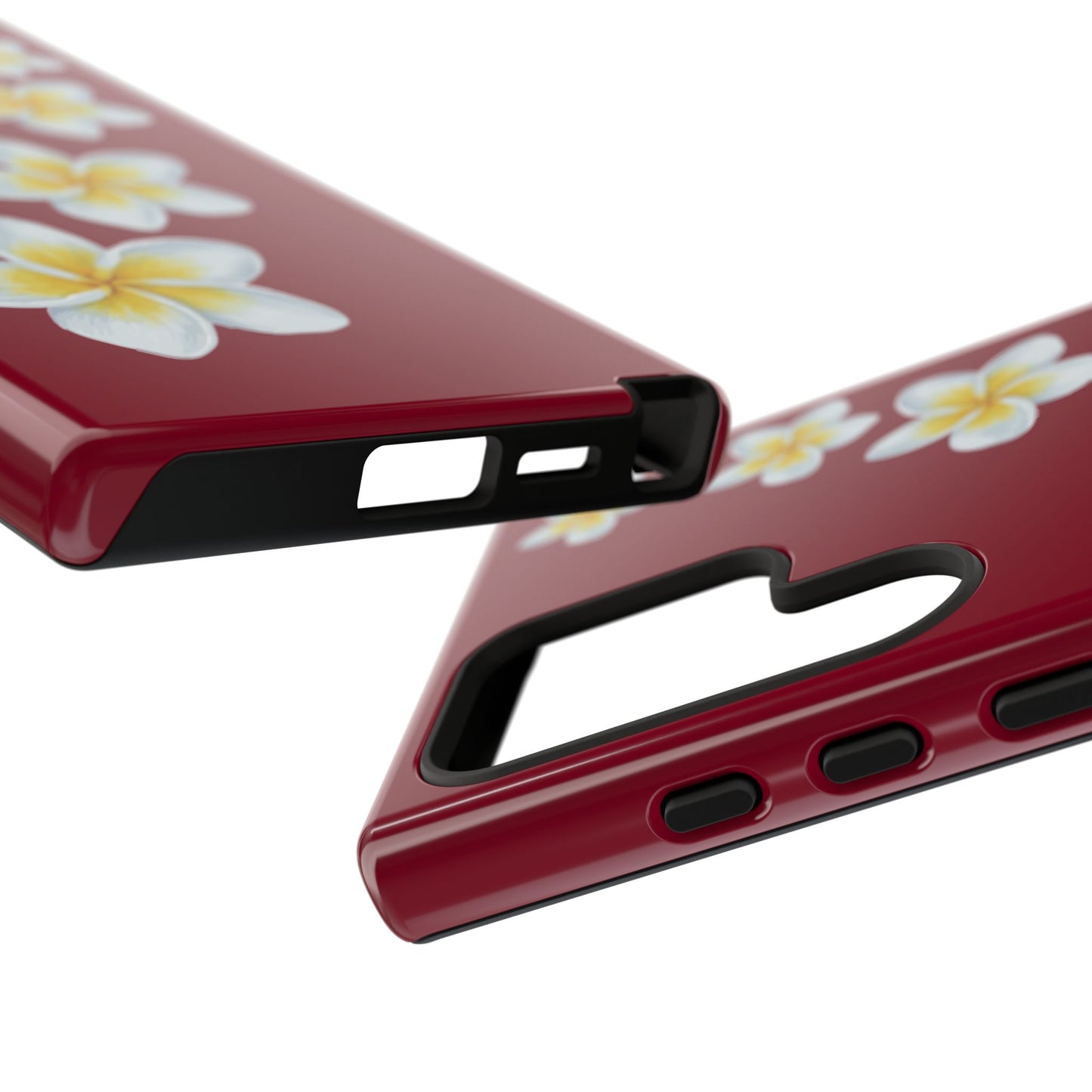 Flower Me Burgundy Durable Phone Case