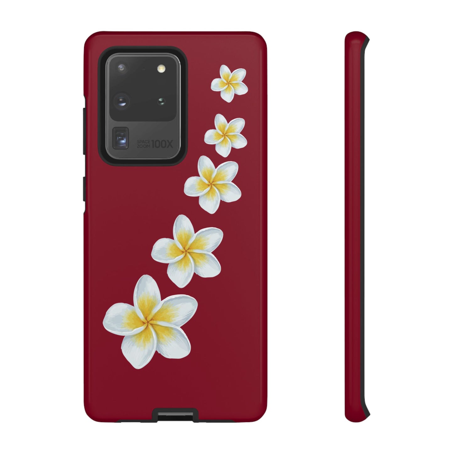 Flower Me Burgundy Durable Phone Case