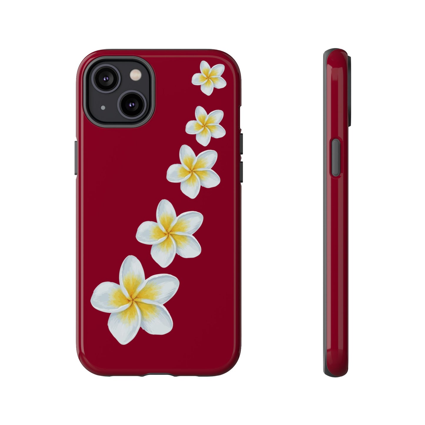 Flower Me Burgundy Durable Phone Case