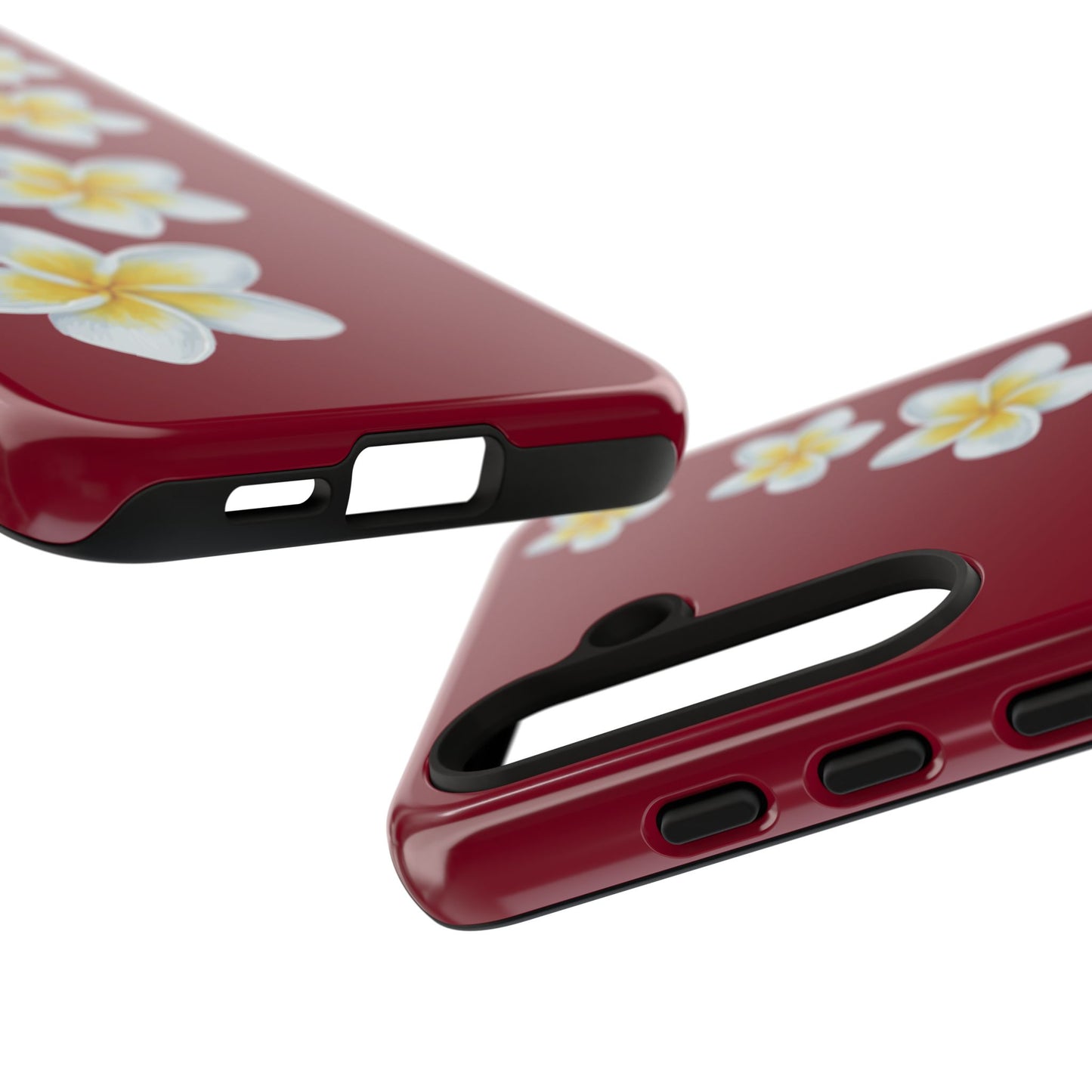 Flower Me Burgundy Durable Phone Case
