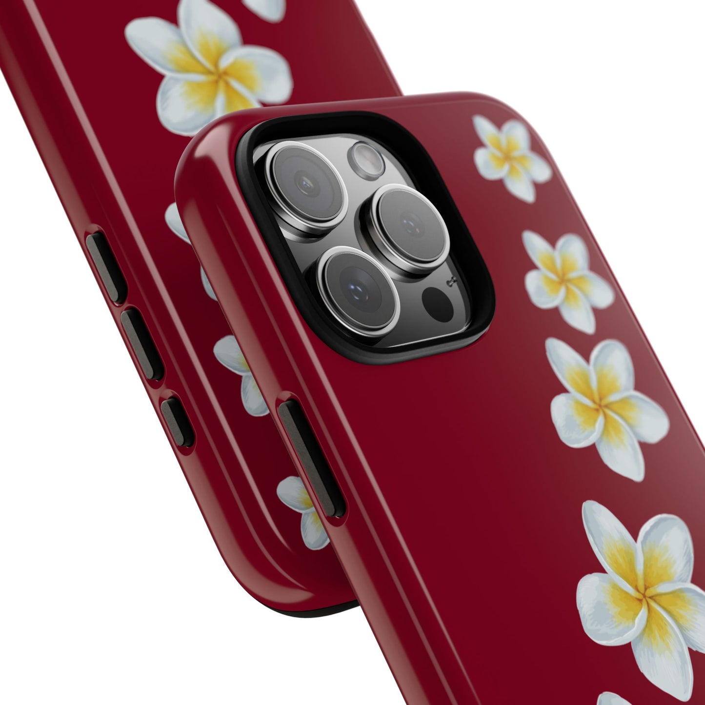 Flower Me Burgundy Durable Phone Case