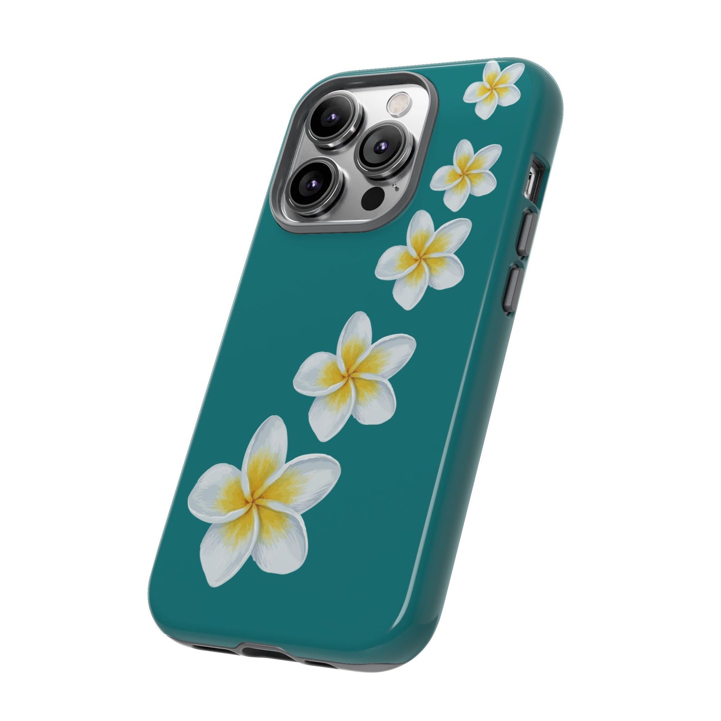 Flower Me Teal Durable Phone Case