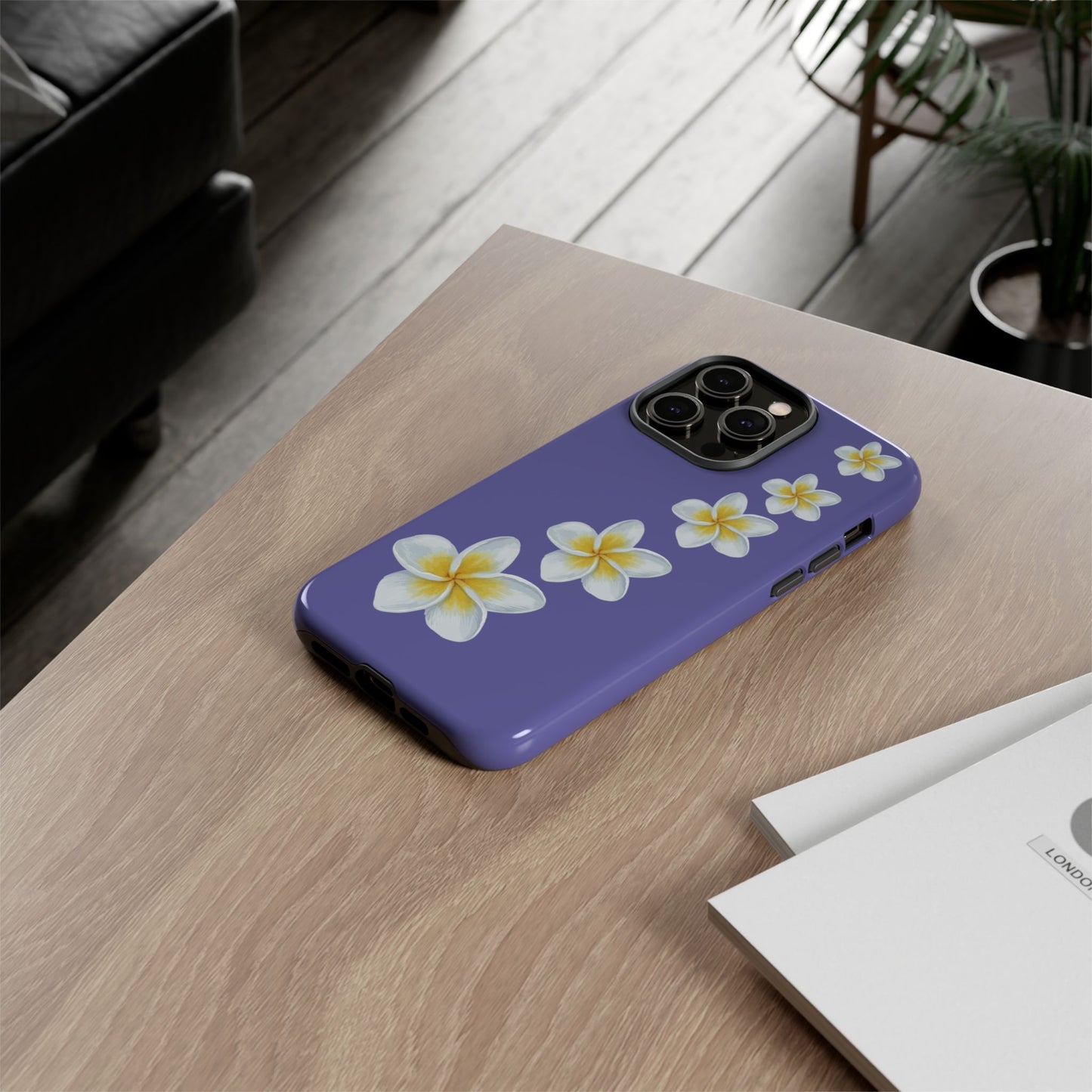 Flower Me Indigo Durable Phone Case