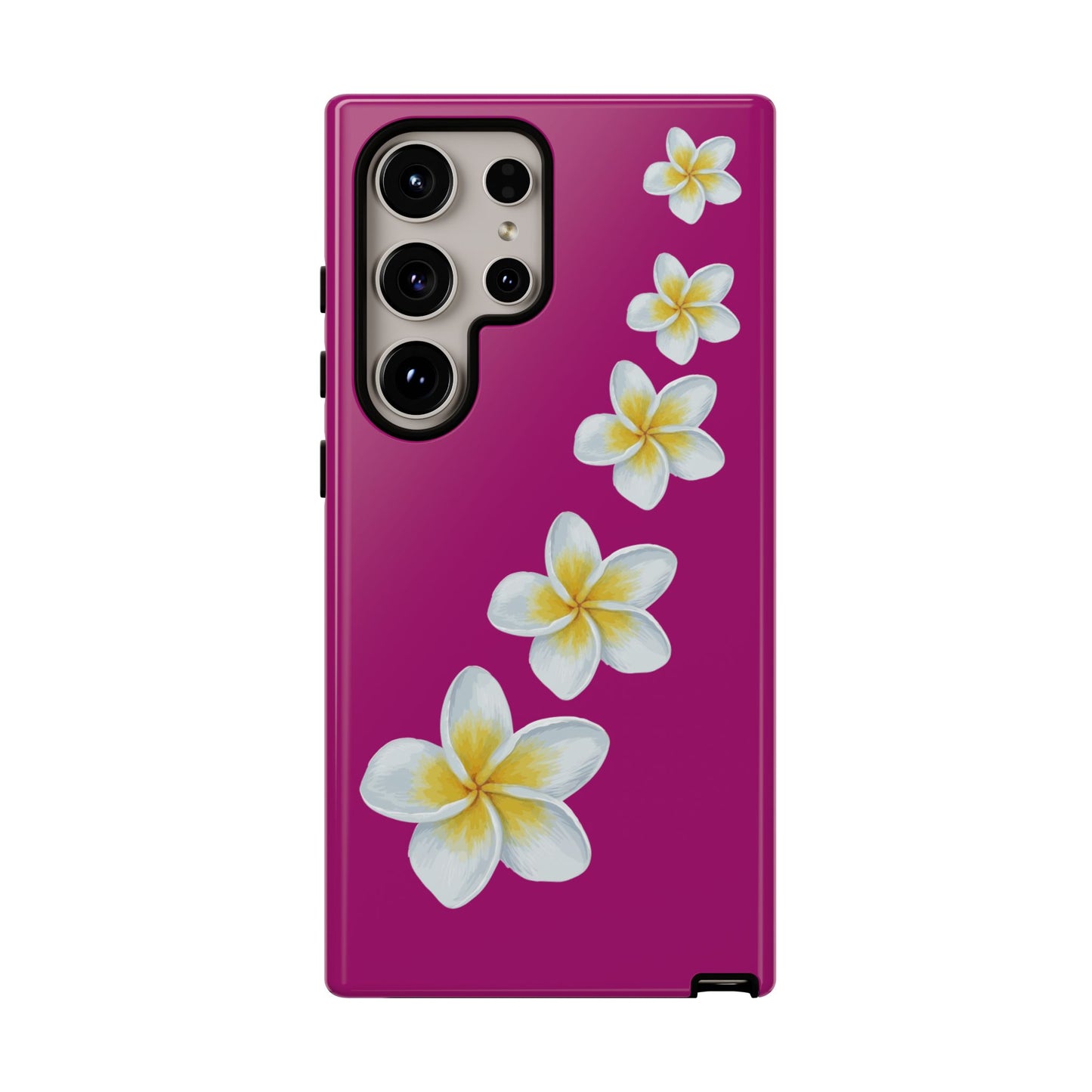 Flower Me Fuchsia Durable Phone Case