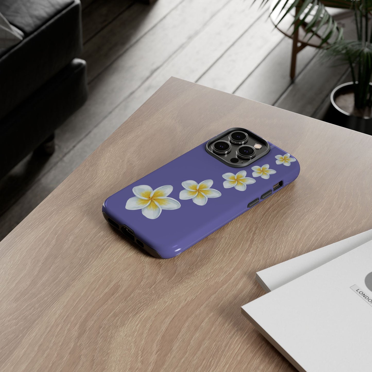 Flower Me Indigo Durable Phone Case