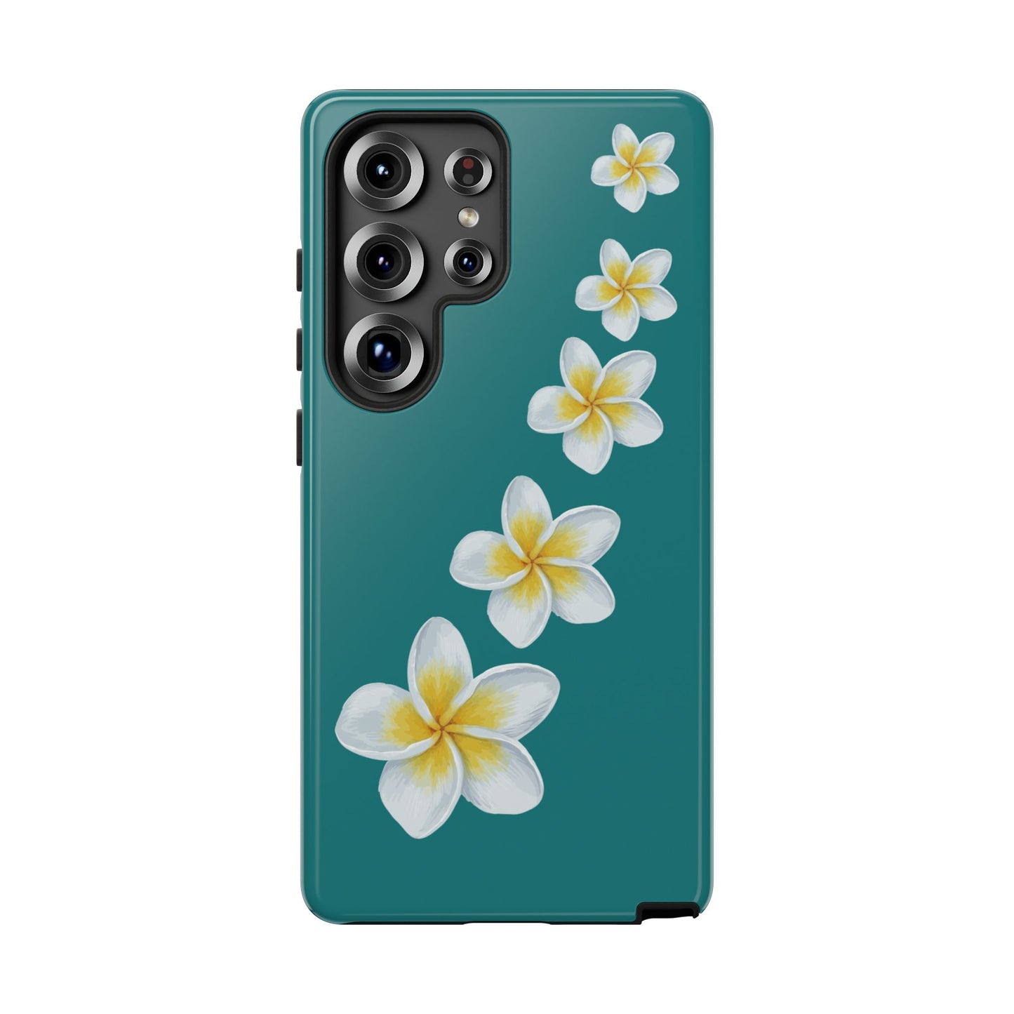 Flower Me Teal Durable Phone Case