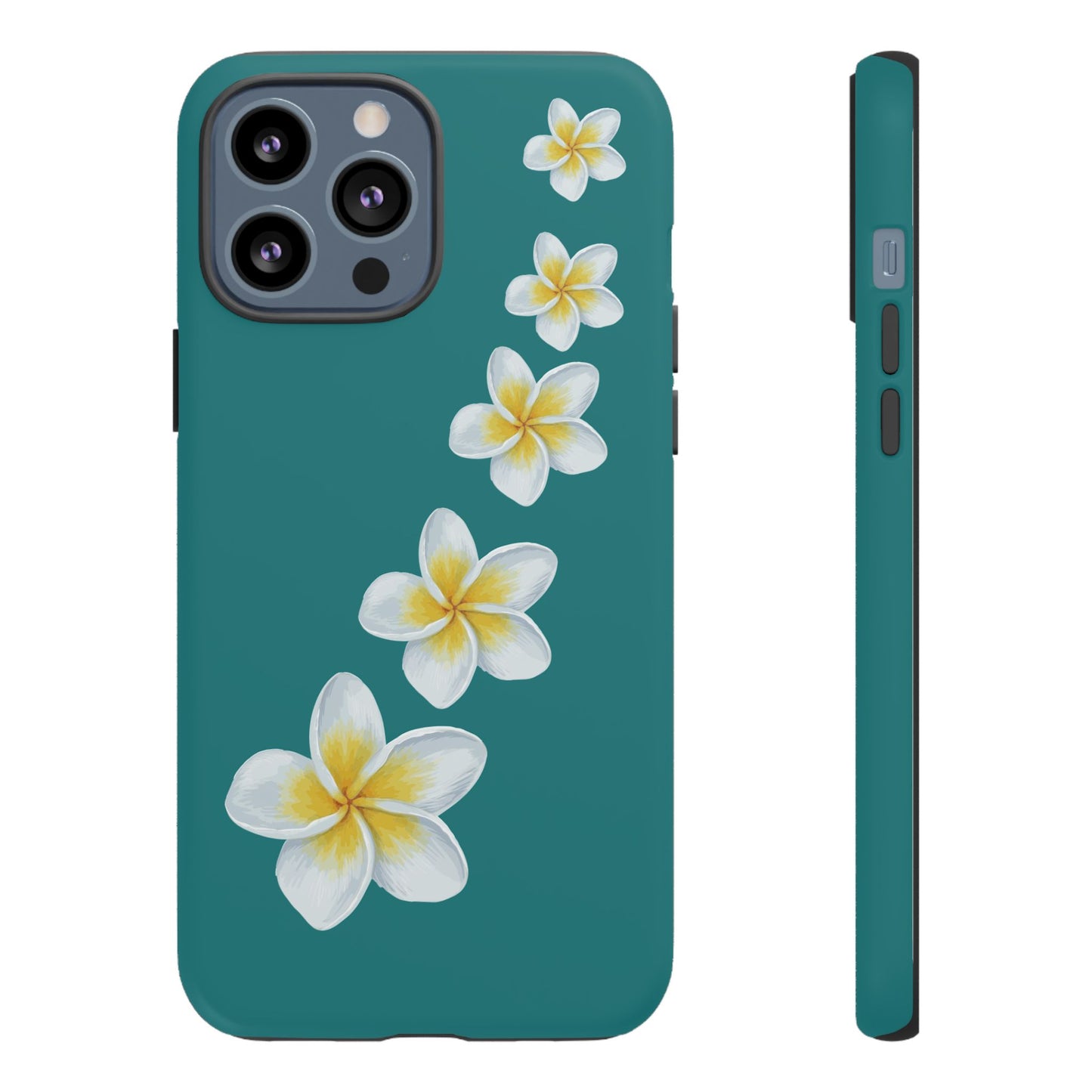 Flower Me Teal Durable Phone Case