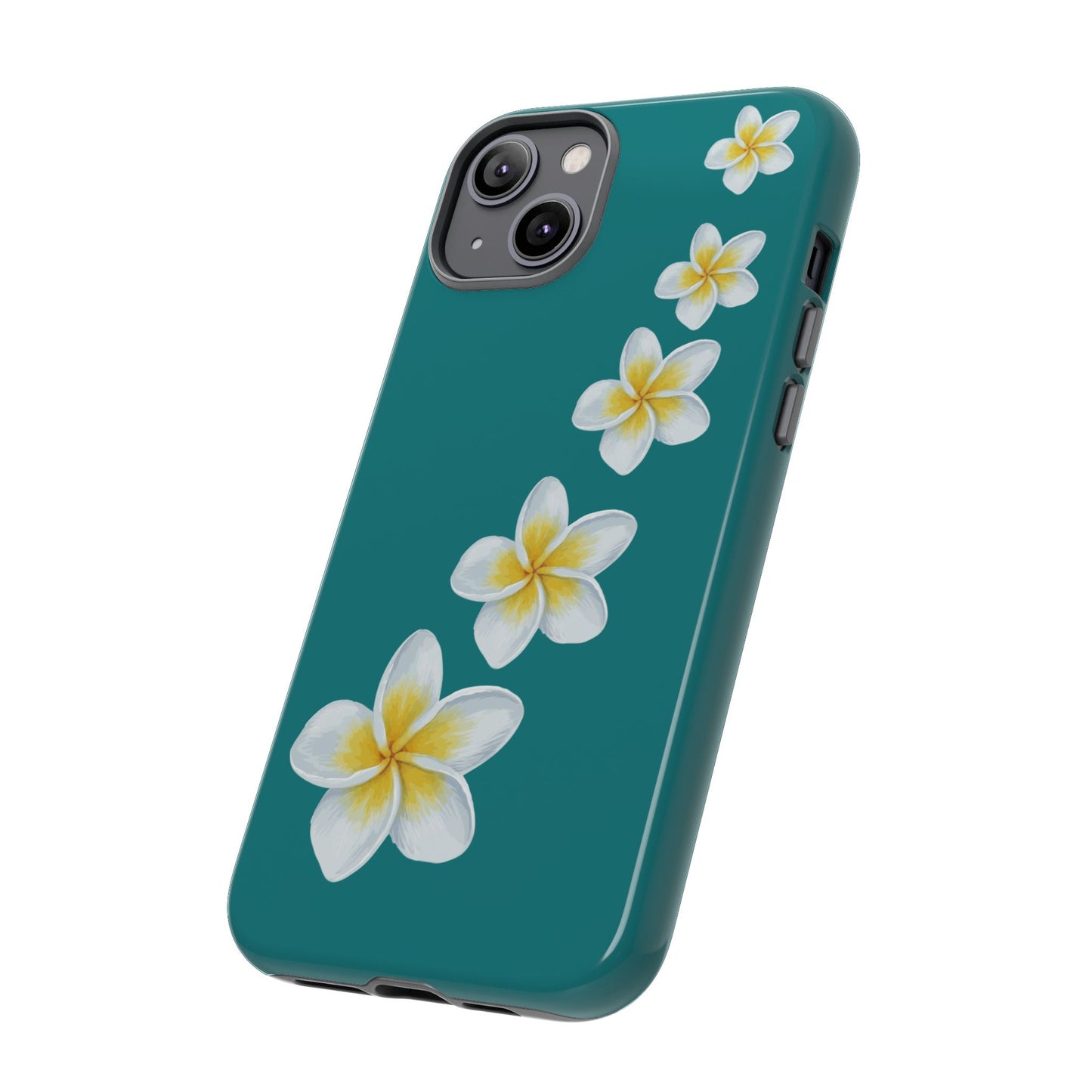 Flower Me Teal Durable Phone Case