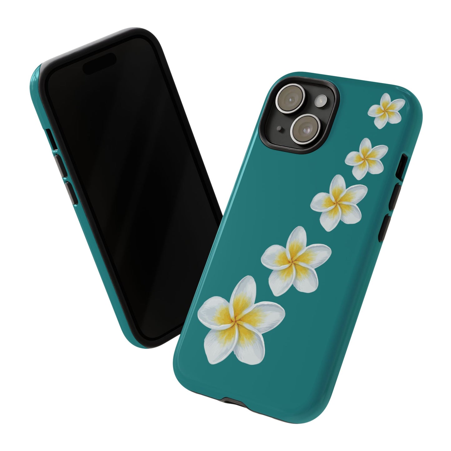 Flower Me Teal Durable Phone Case