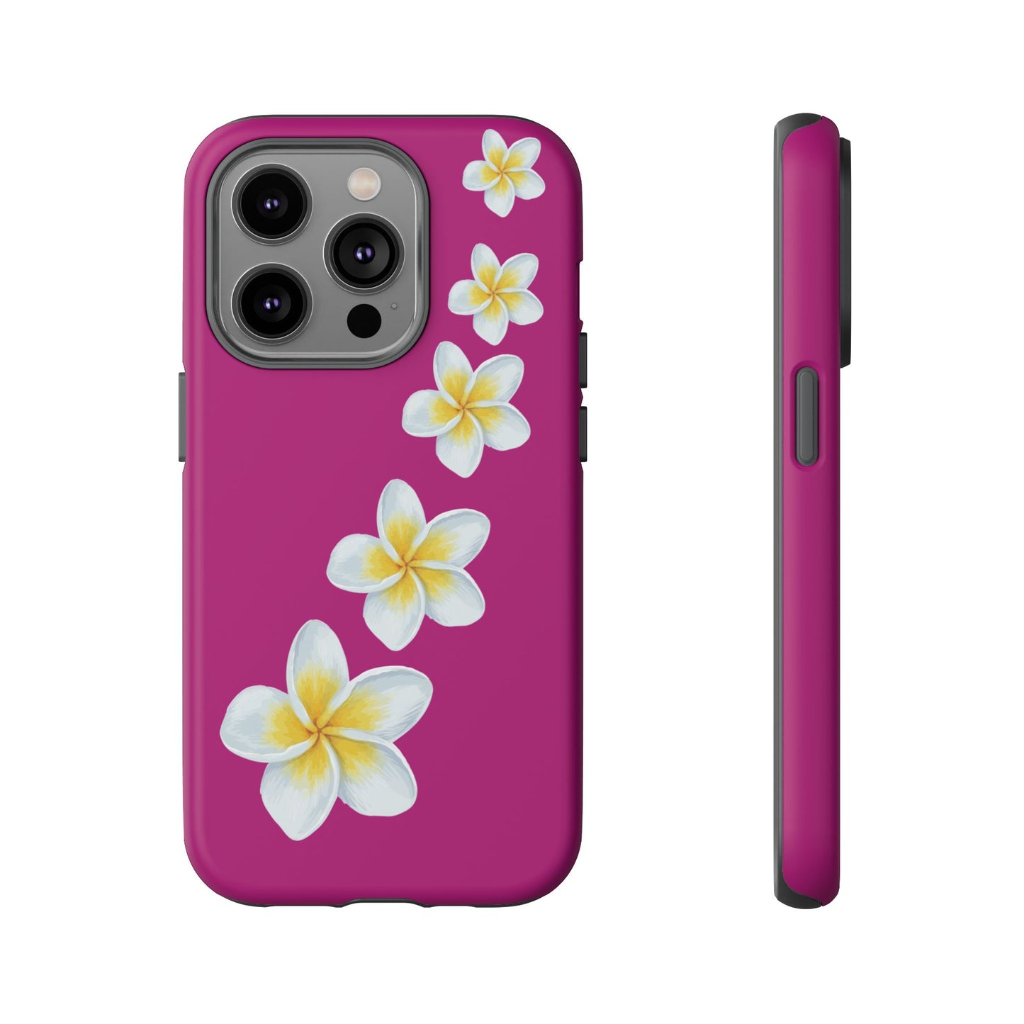 Flower Me Fuchsia Durable Phone Case