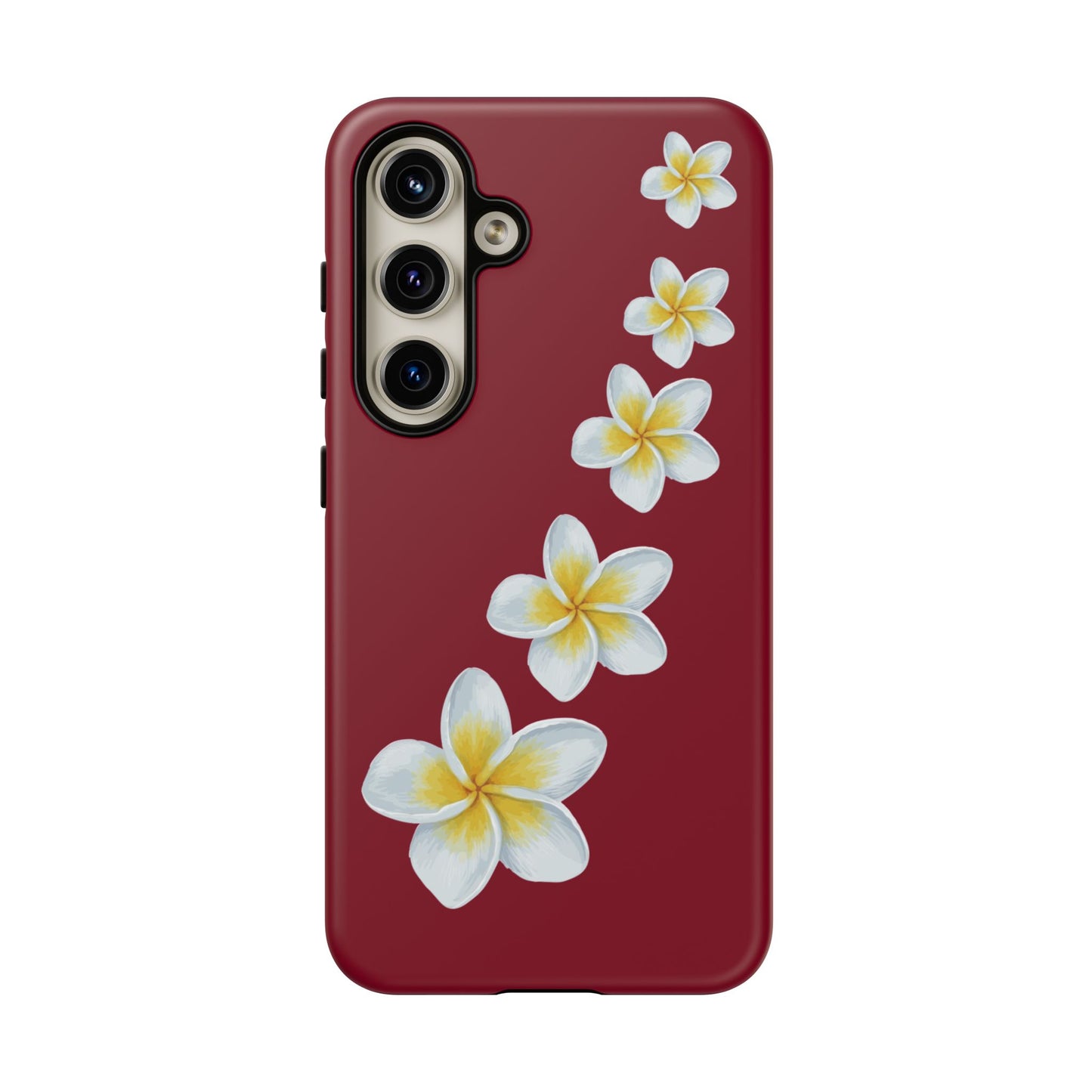 Flower Me Burgundy Durable Phone Case