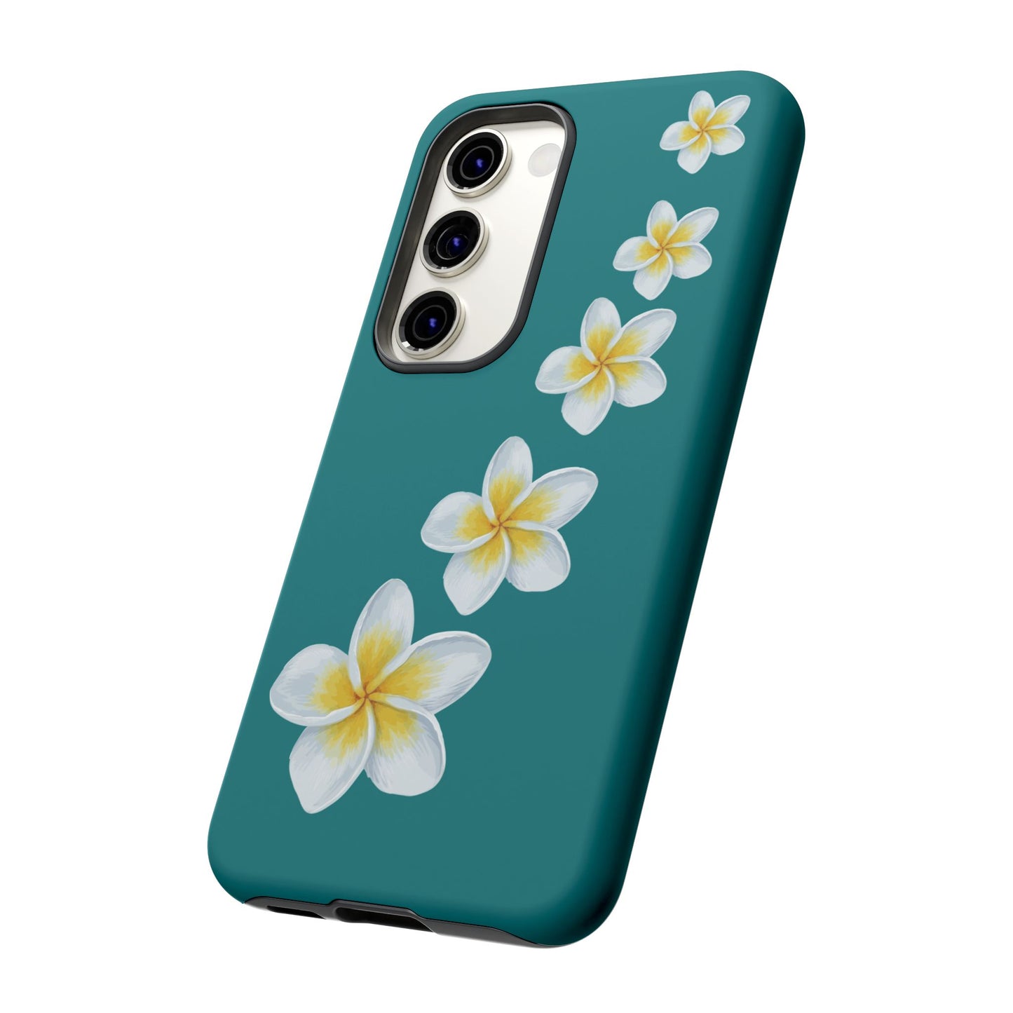 Flower Me Teal Durable Phone Case