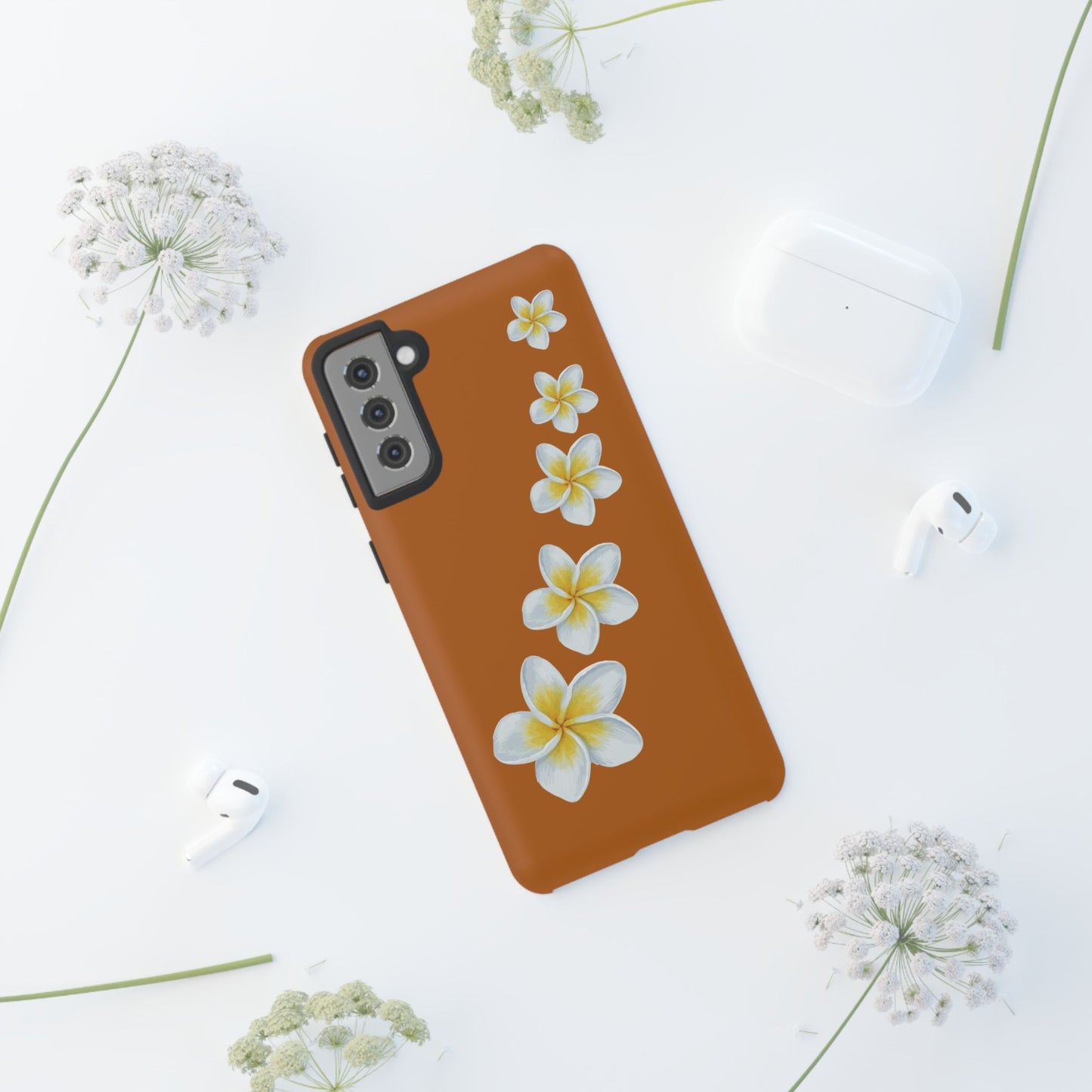 Flower Me Orange Durable Phone Cases