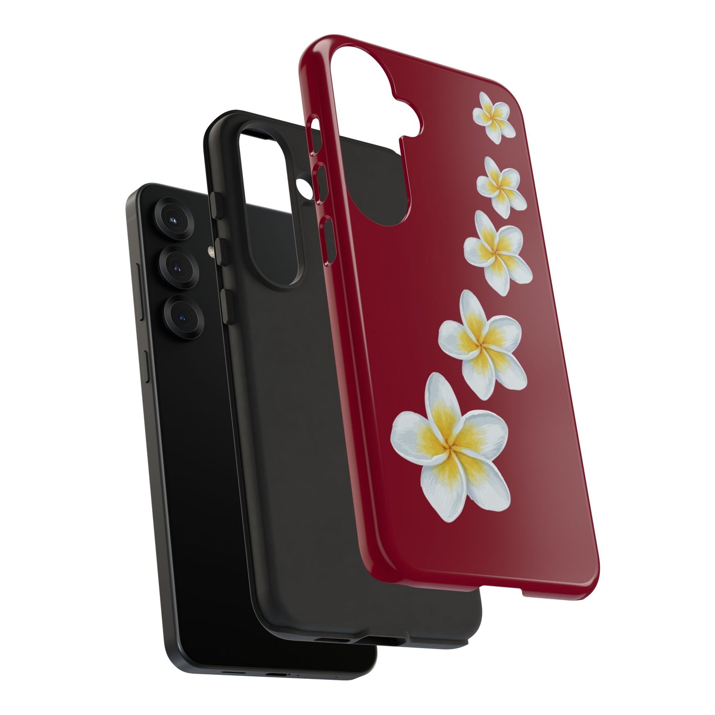 Flower Me Burgundy Durable Phone Case