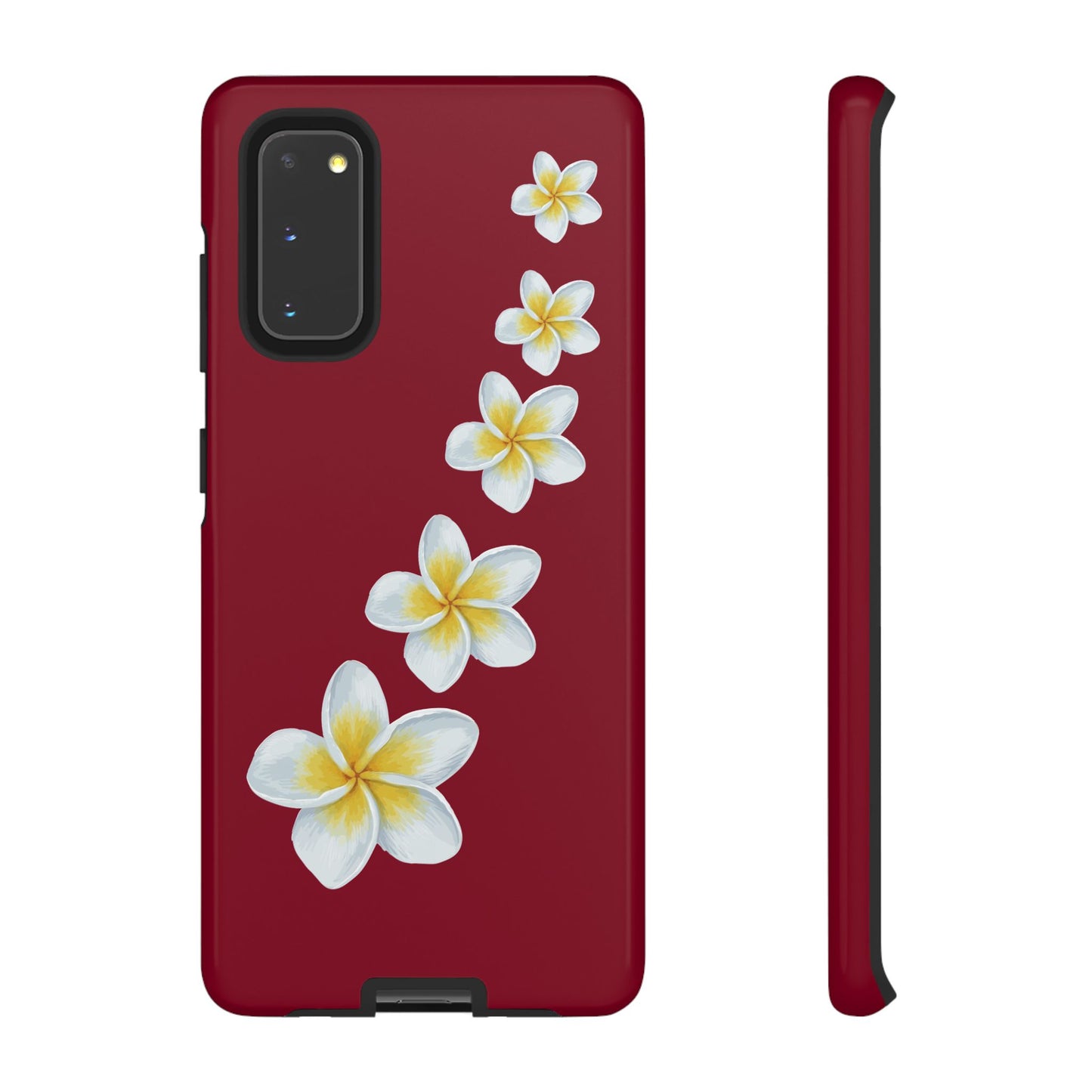 Flower Me Burgundy Durable Phone Case