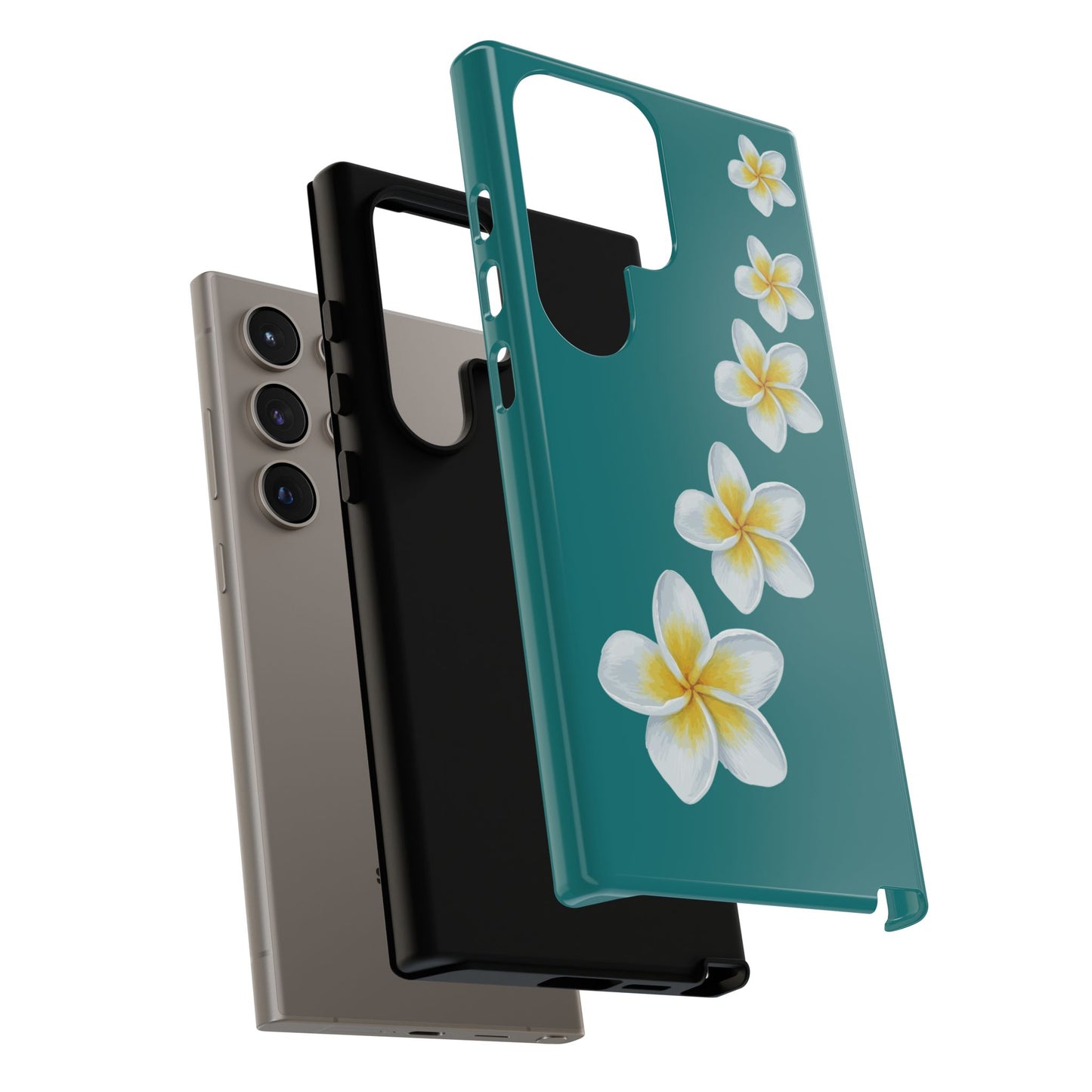 Flower Me Teal Durable Phone Case