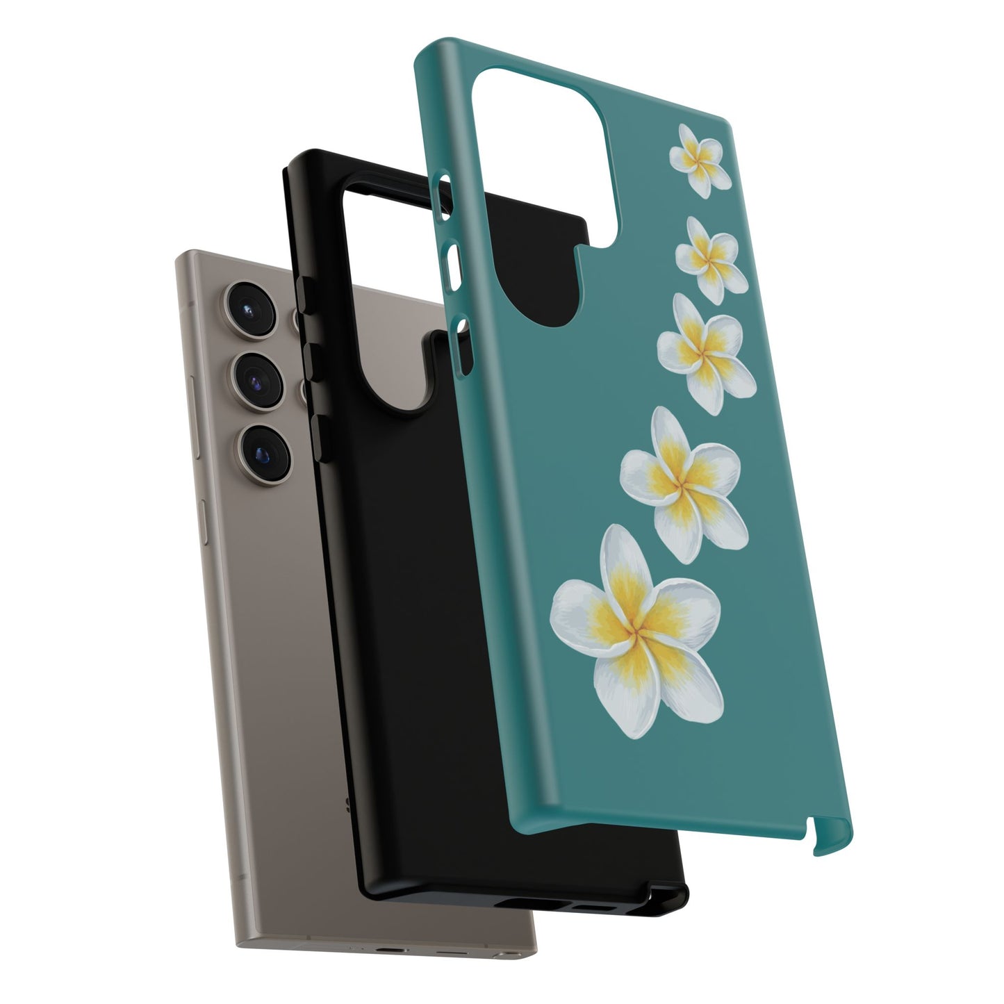 Flower Me Teal Durable Phone Case