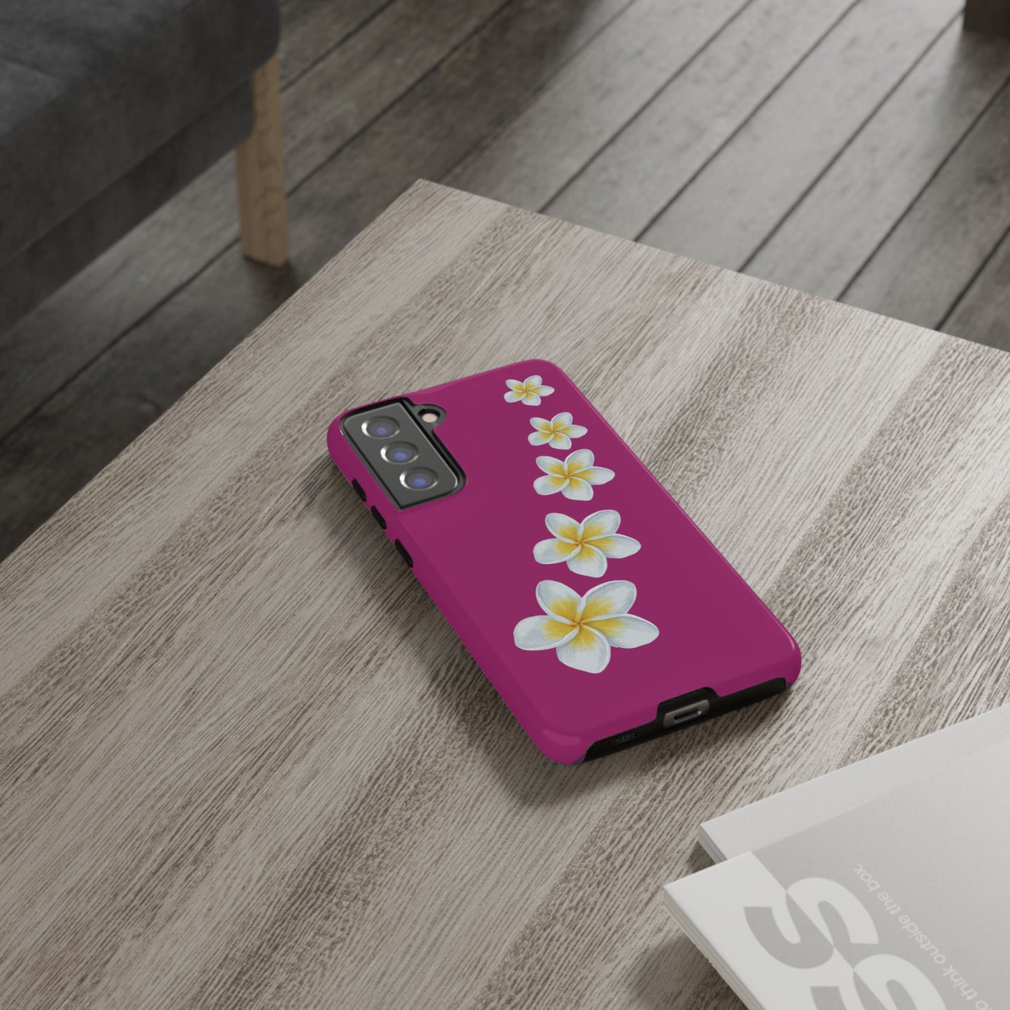 Flower Me Fuchsia Durable Phone Case