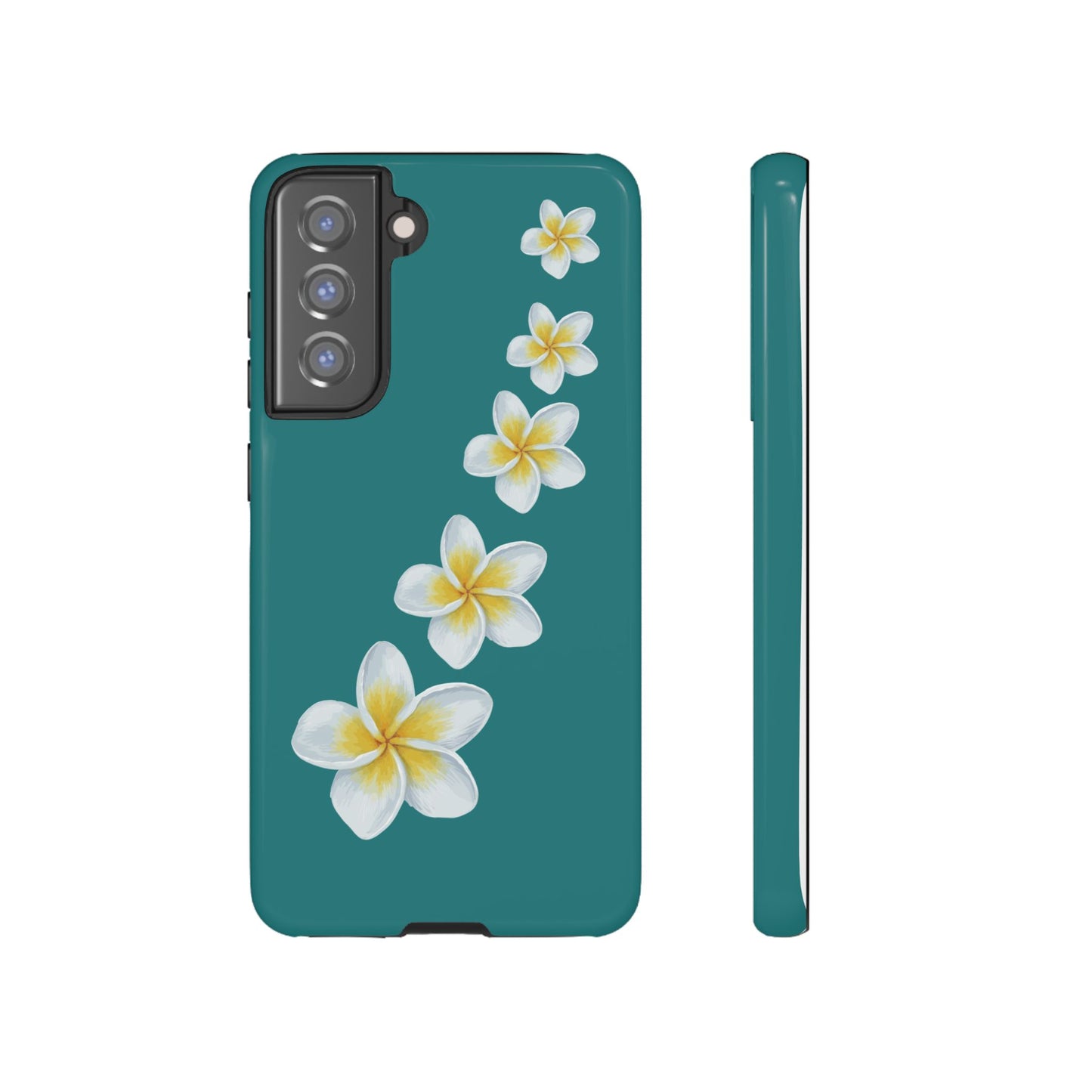 Flower Me Teal Durable Phone Case