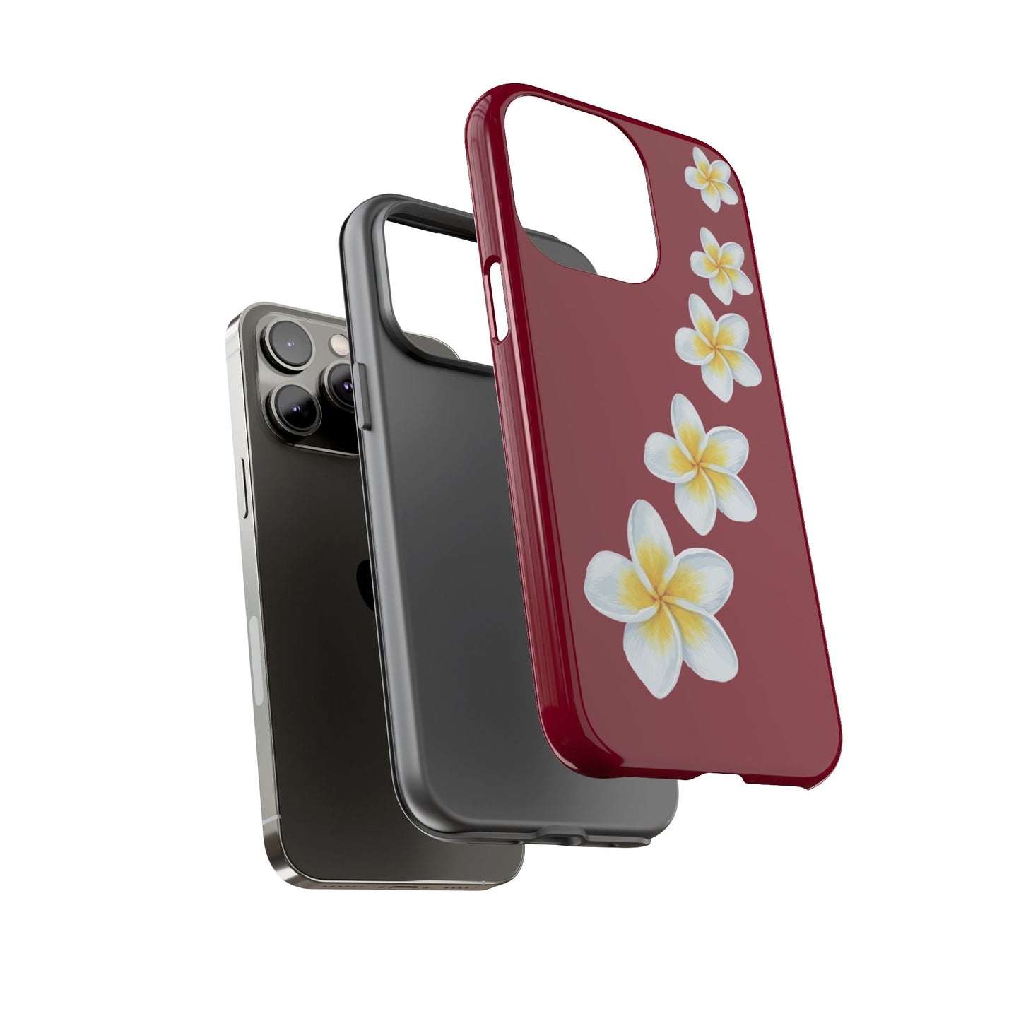 Flower Me Burgundy Durable Phone Case