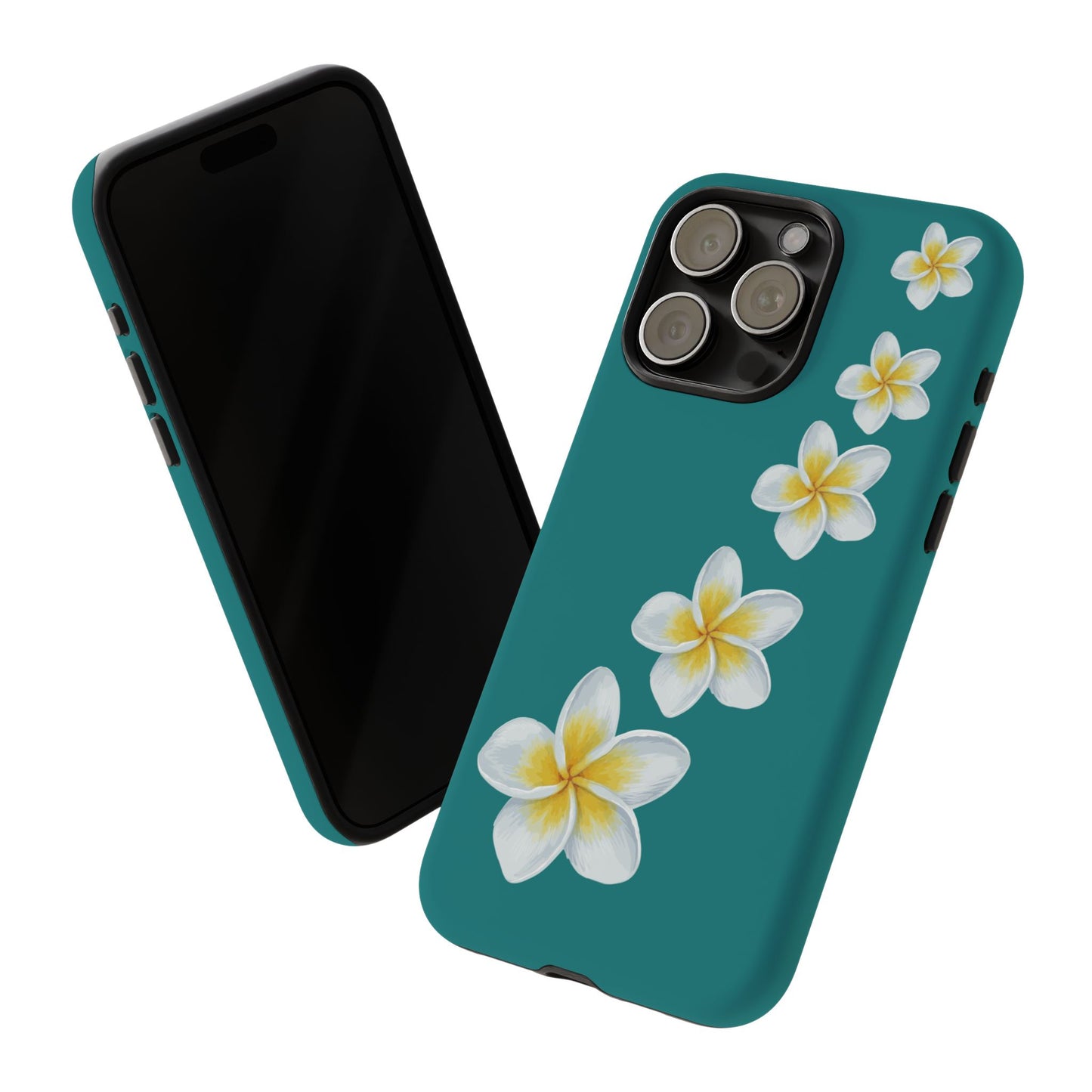 Flower Me Teal Durable Phone Case