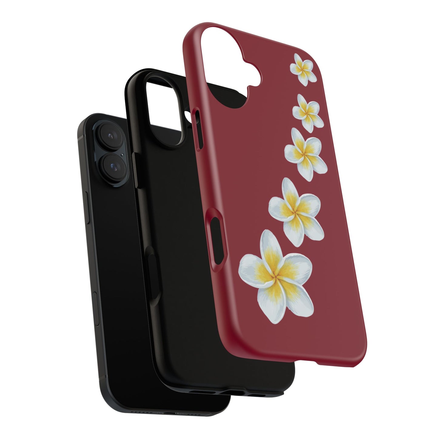 Flower Me Burgundy Durable Phone Case
