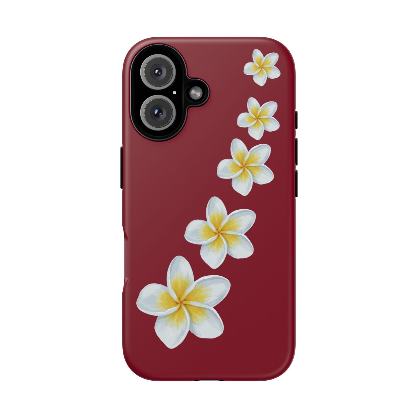 Flower Me Burgundy Durable Phone Case