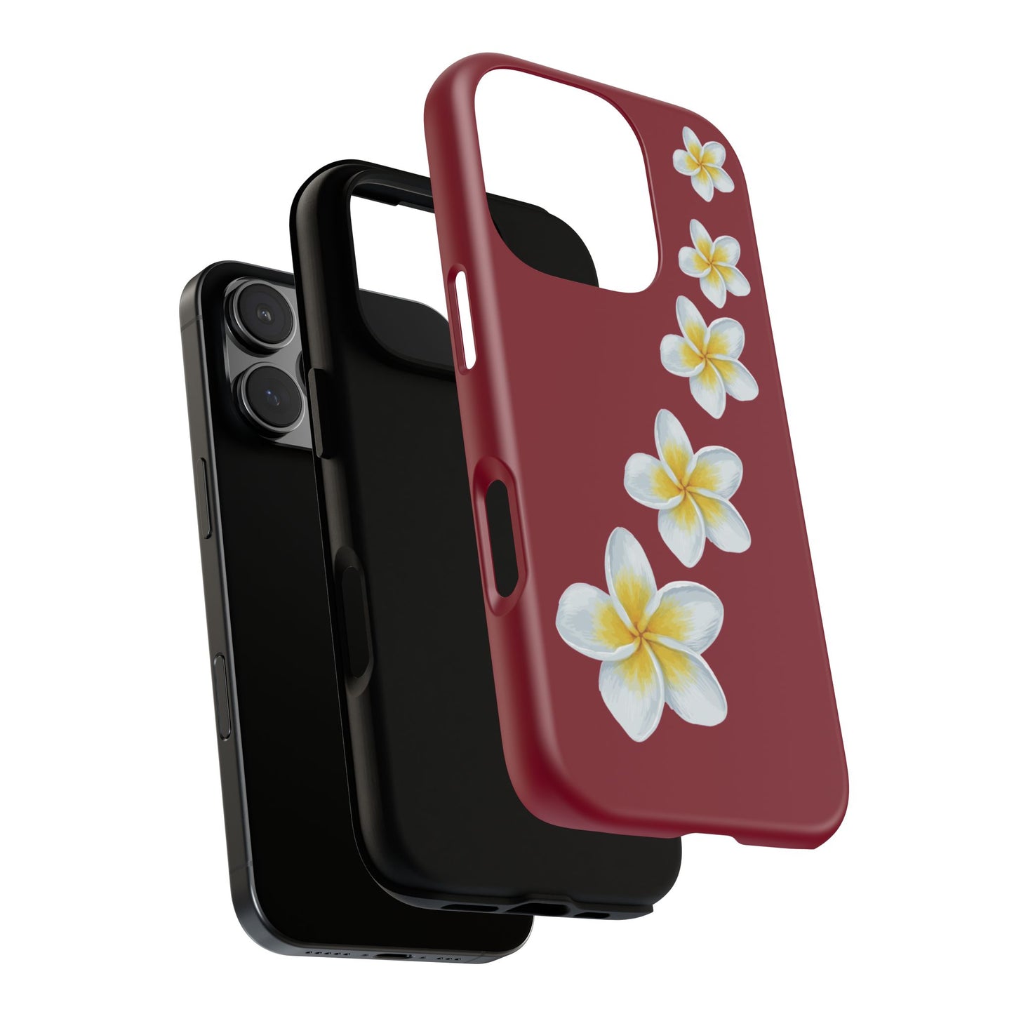 Flower Me Burgundy Durable Phone Case