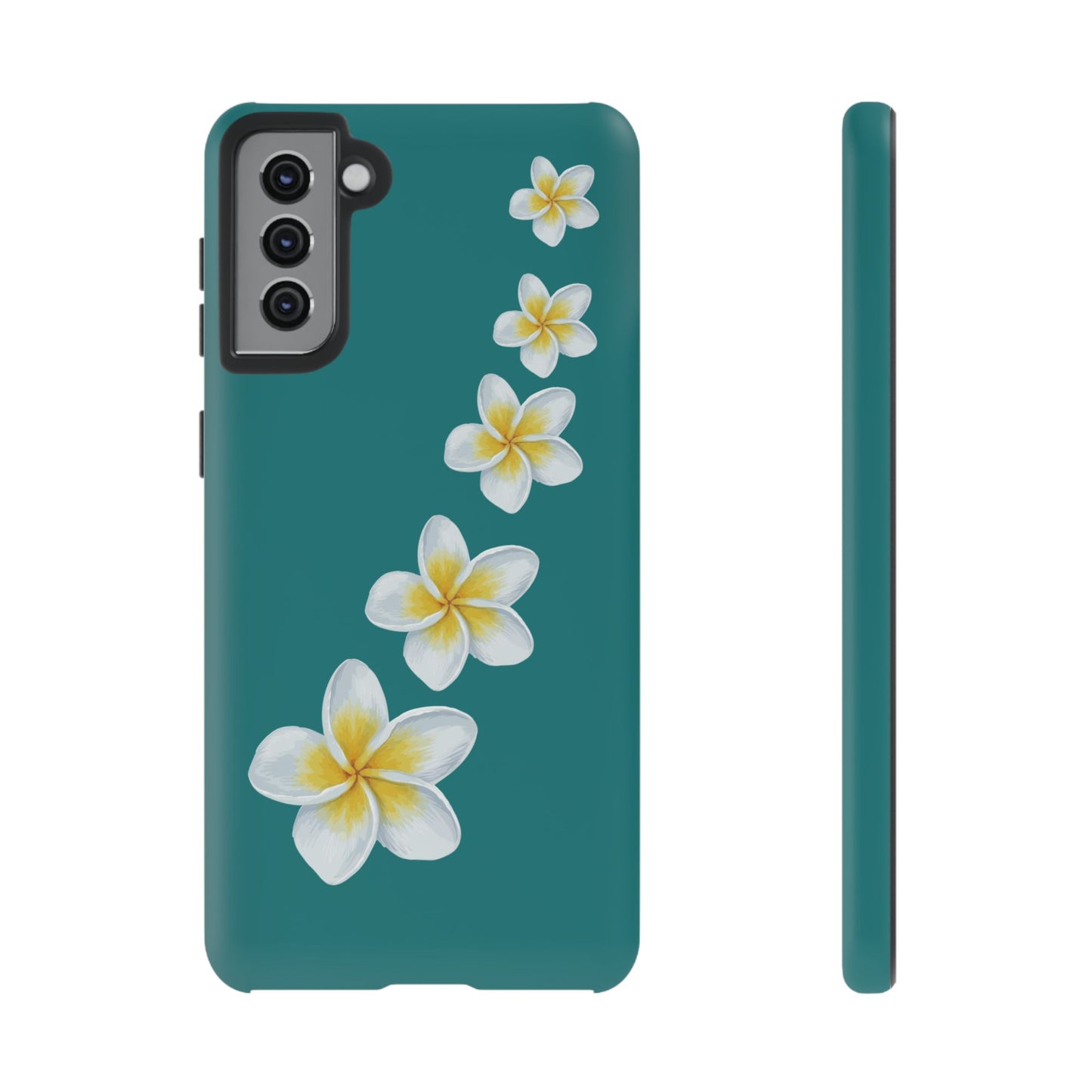 Flower Me Teal Durable Phone Case