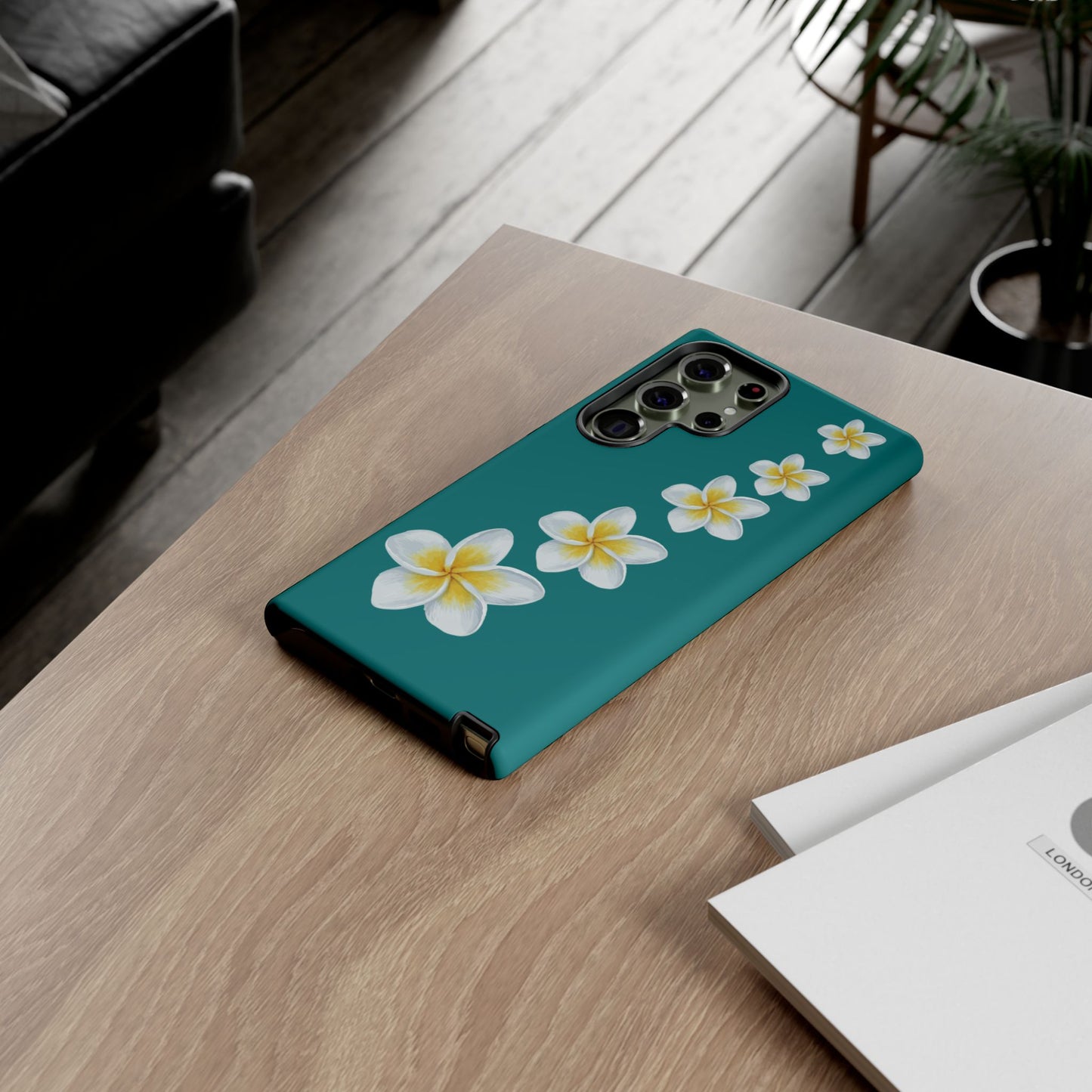 Flower Me Teal Durable Phone Case