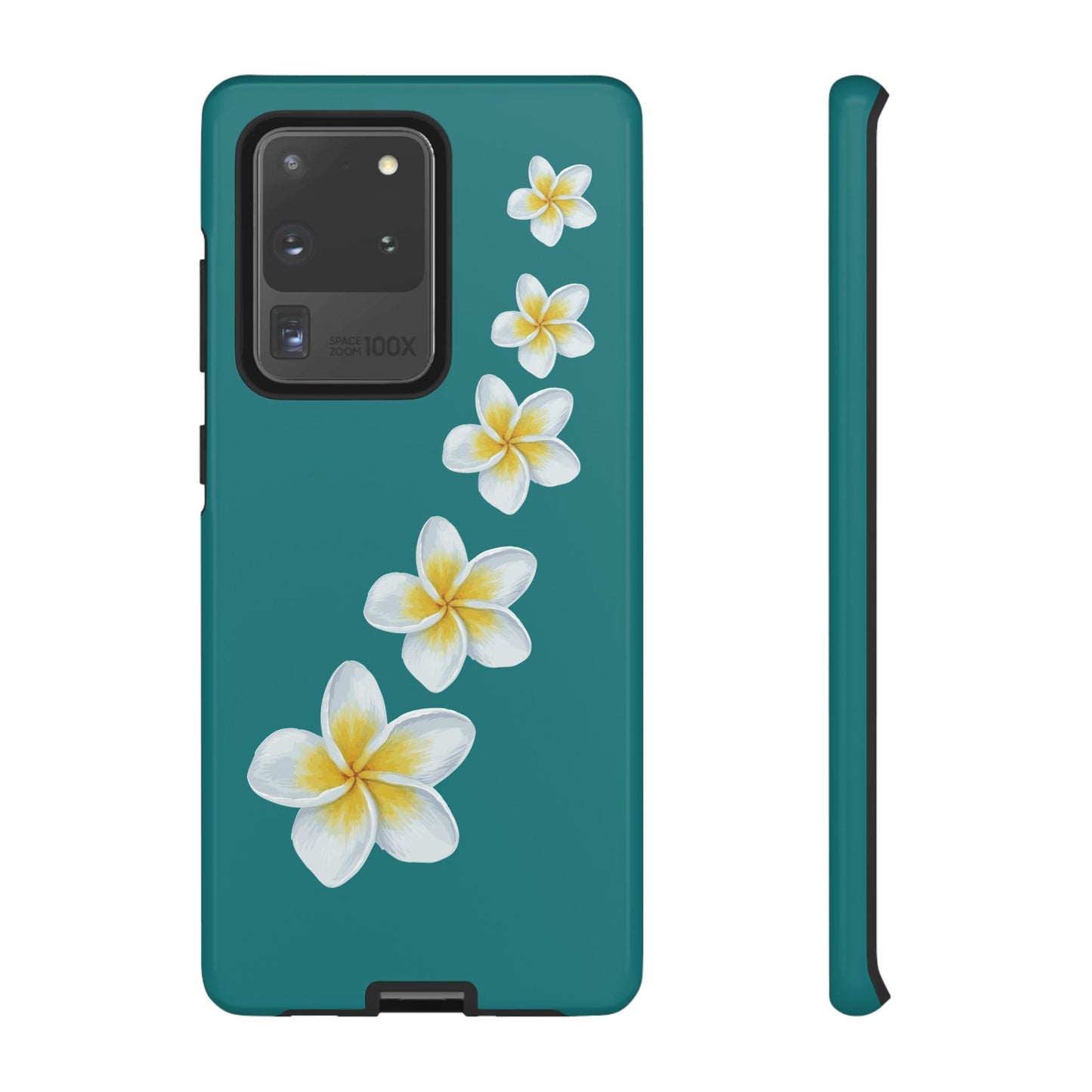 Flower Me Teal Durable Phone Case