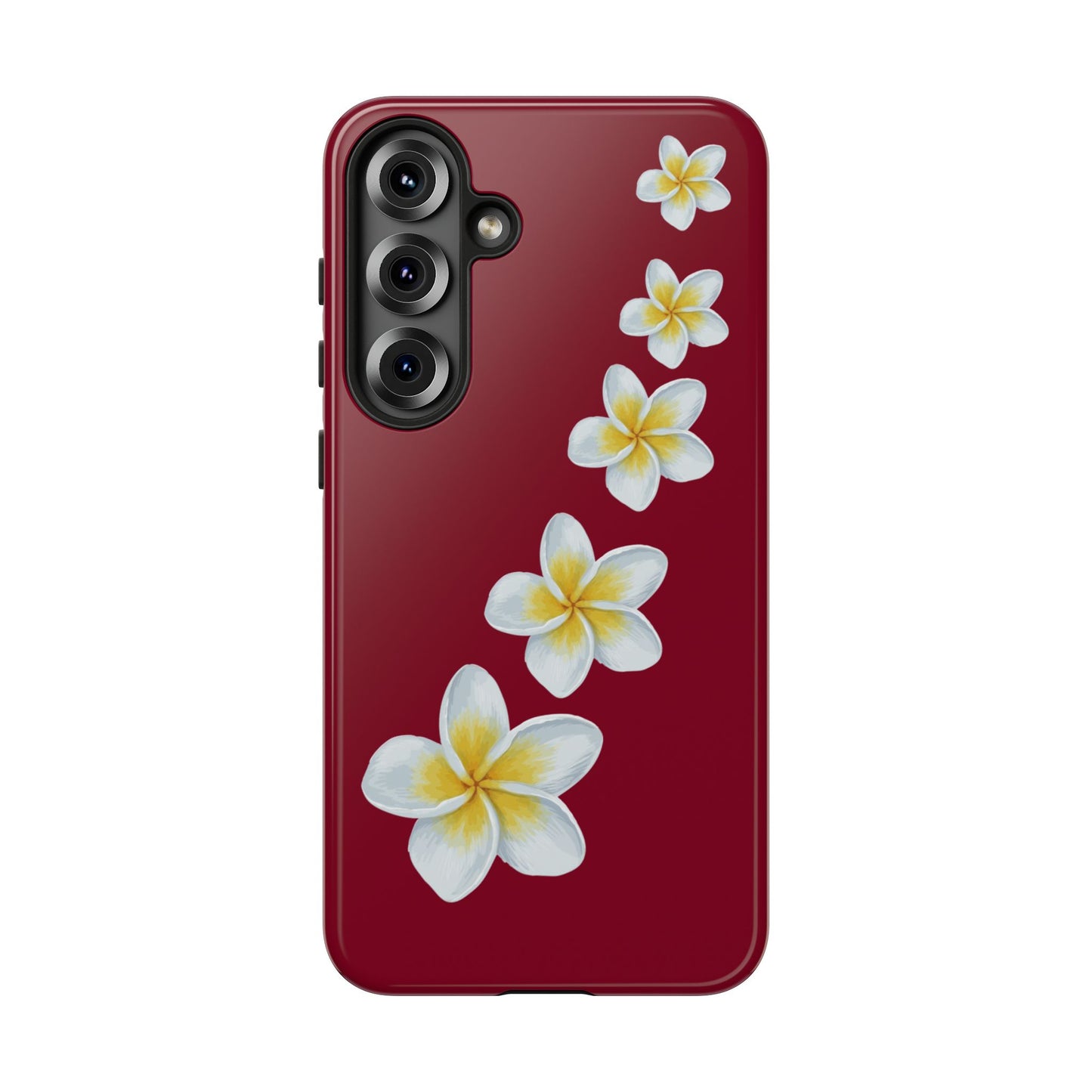 Flower Me Burgundy Durable Phone Case