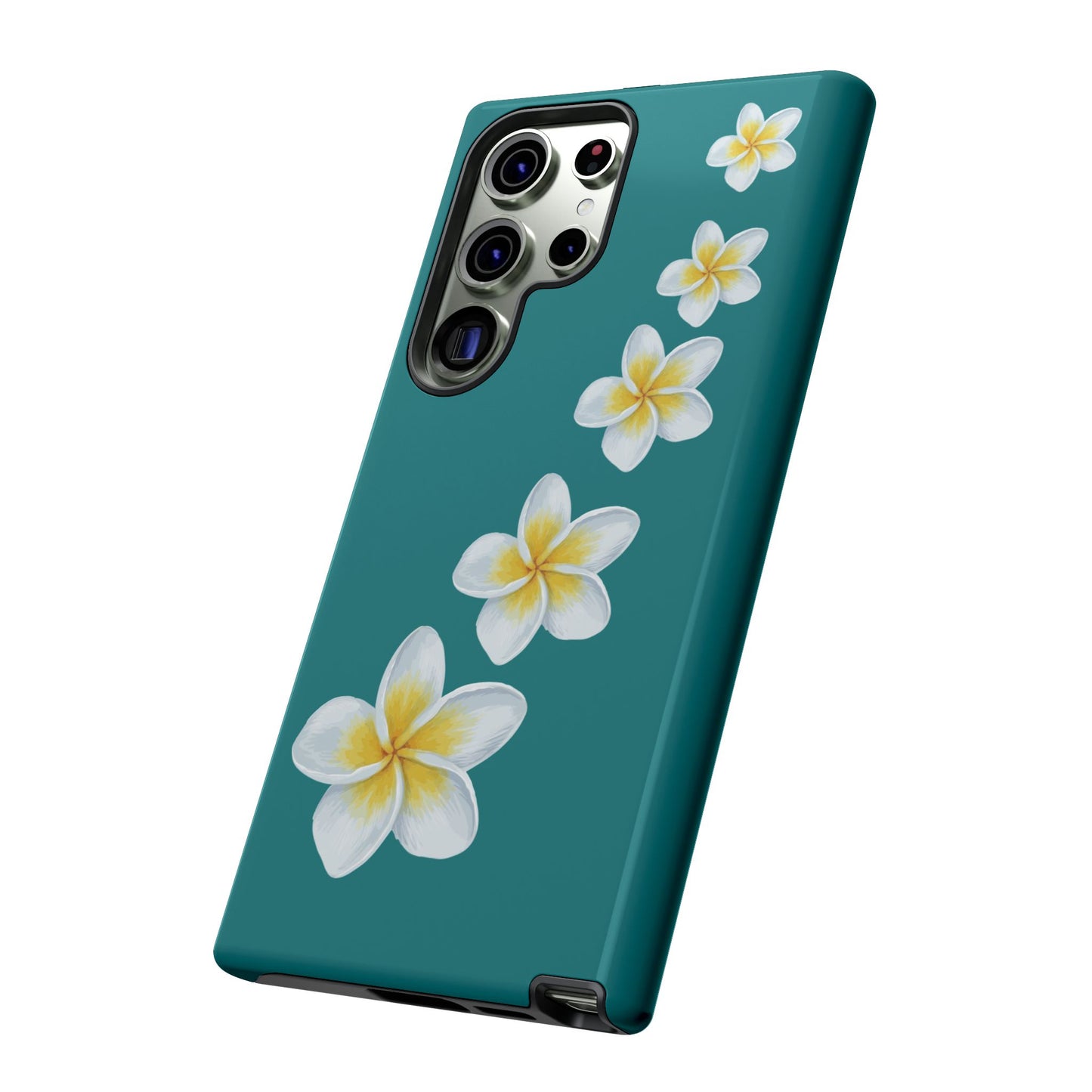 Flower Me Teal Durable Phone Case