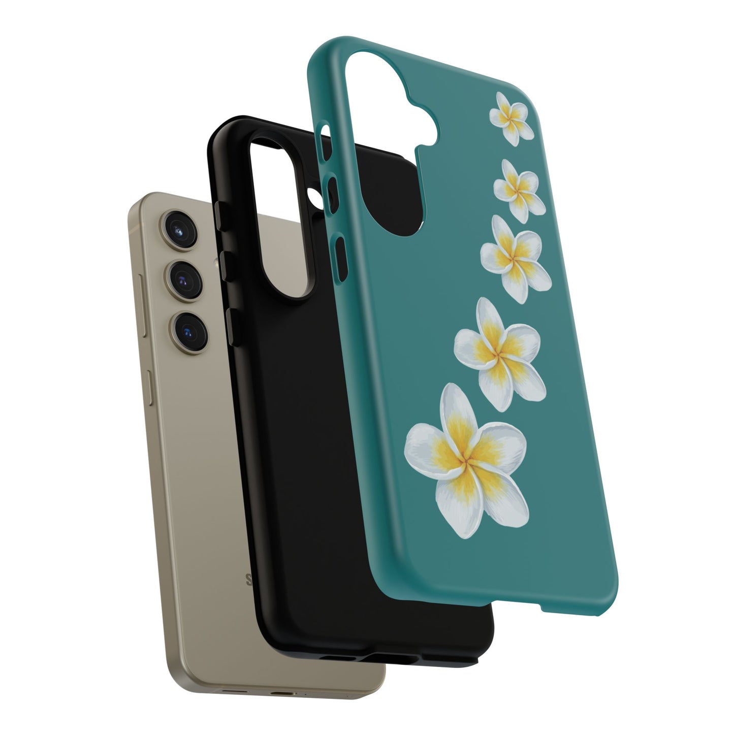 Flower Me Teal Durable Phone Case